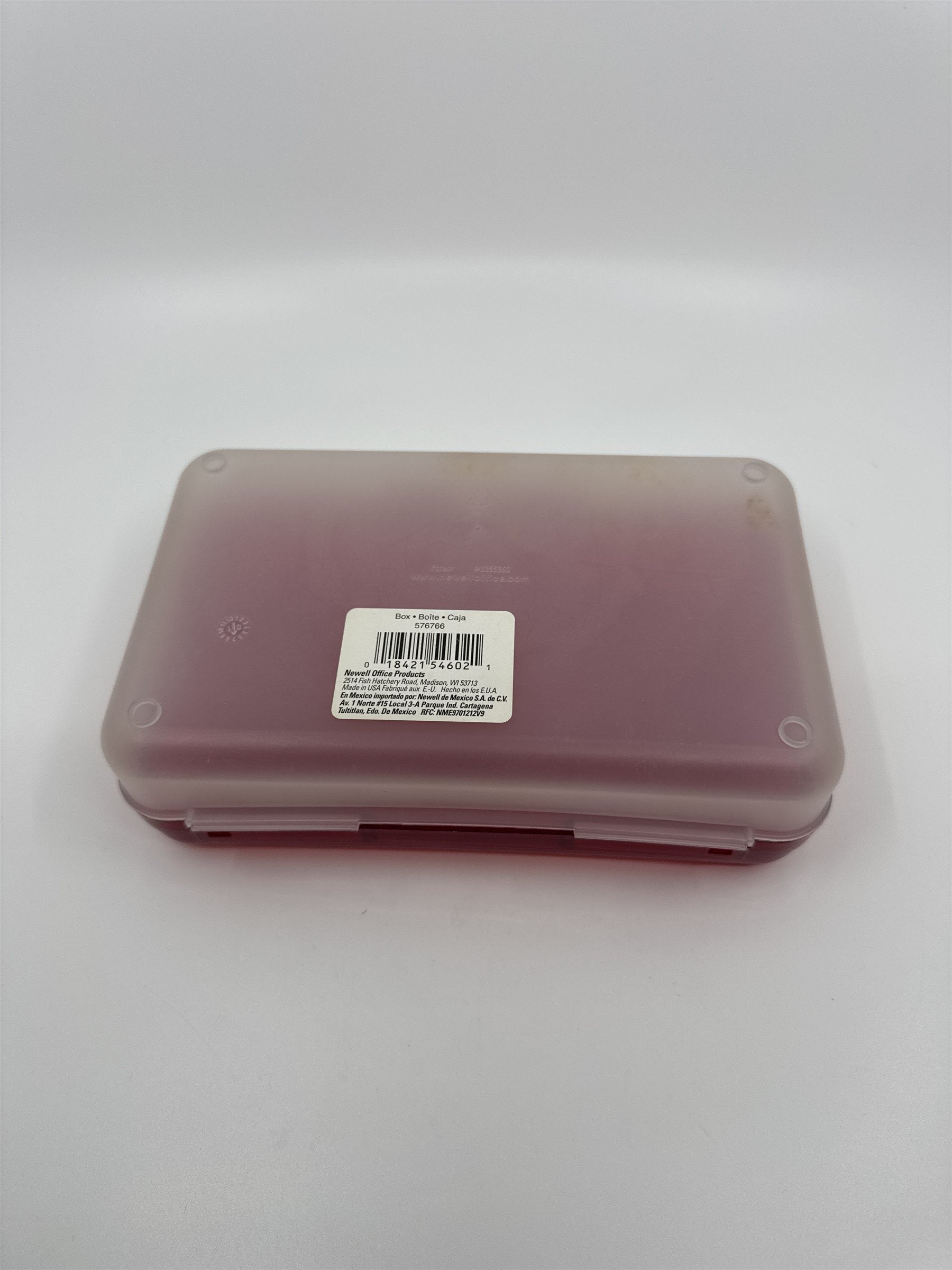 Vintage Spacemaker Pencil Box /w Hatch Latching Lid Newell Office Products RED