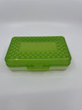 Vintage Plastic Pencil Box /w Hatch Latching Lid GREEN Unbranded