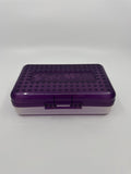 Vintage Spacemaker Pencil Box w Hatch Latching Lid Newell Office Products PURPLE