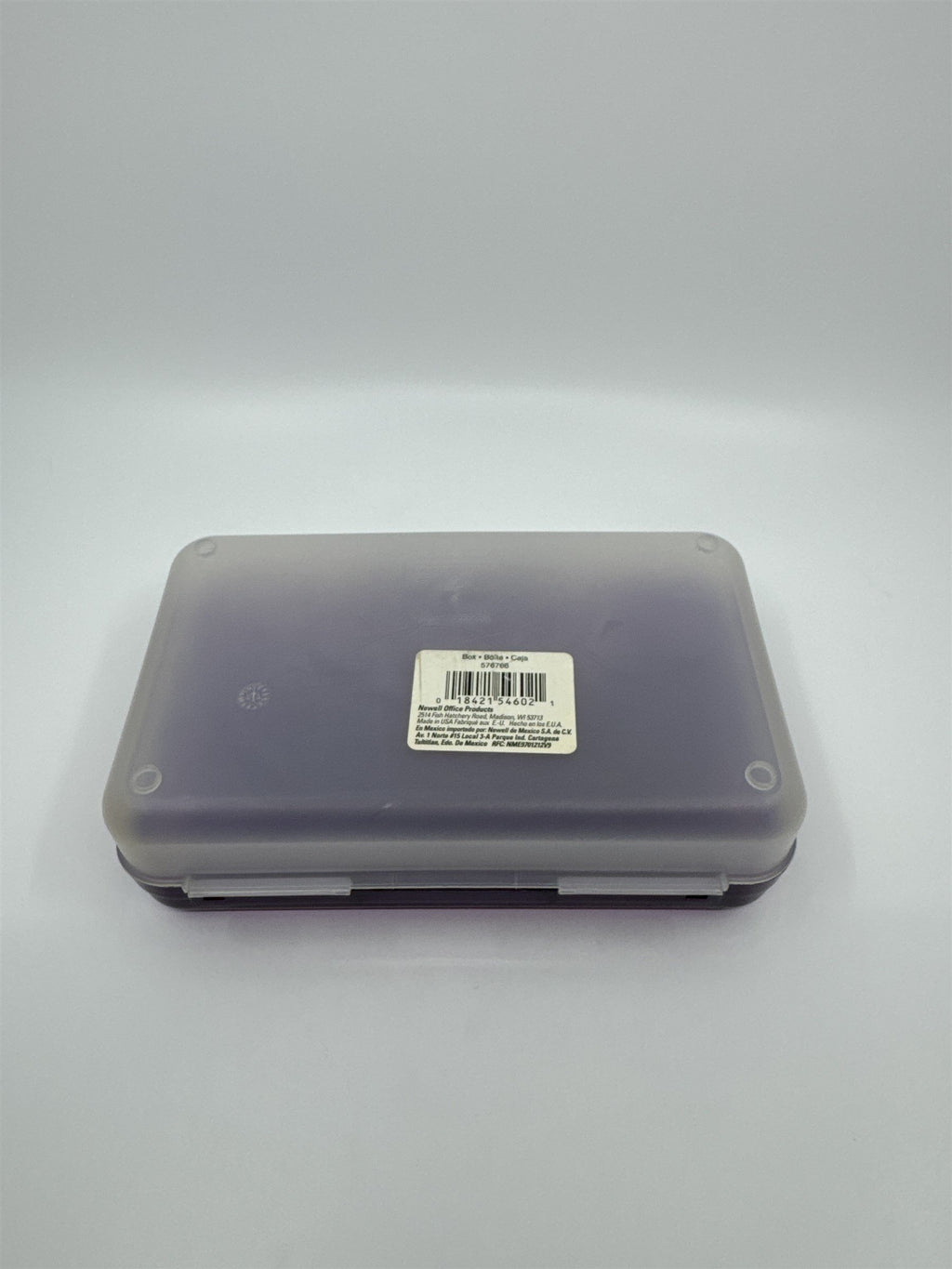 Vintage Spacemaker Pencil Box w Hatch Latching Lid Newell Office Products PURPLE