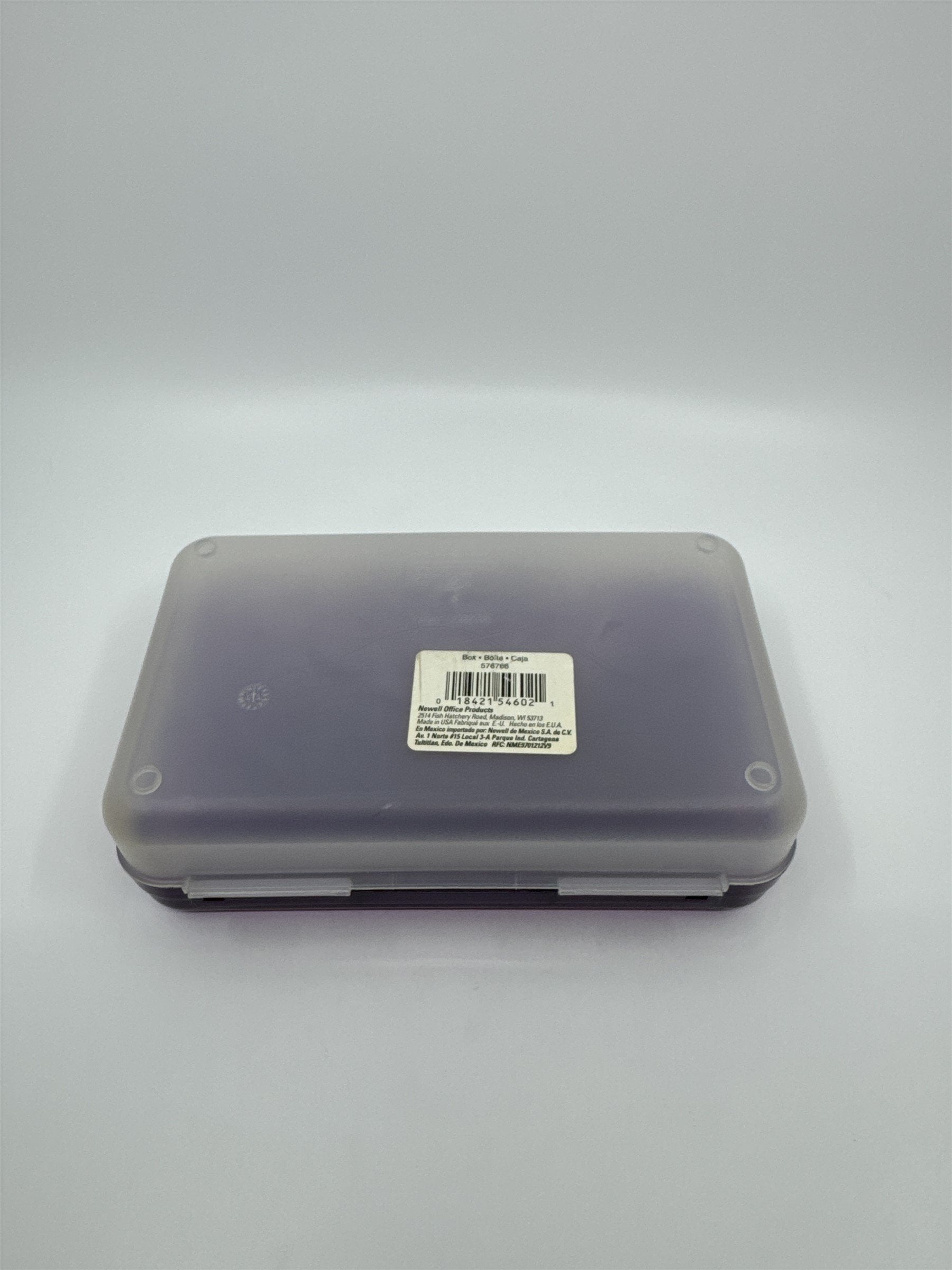 Vintage Spacemaker Pencil Box w Hatch Latching Lid Newell Office Products PURPLE