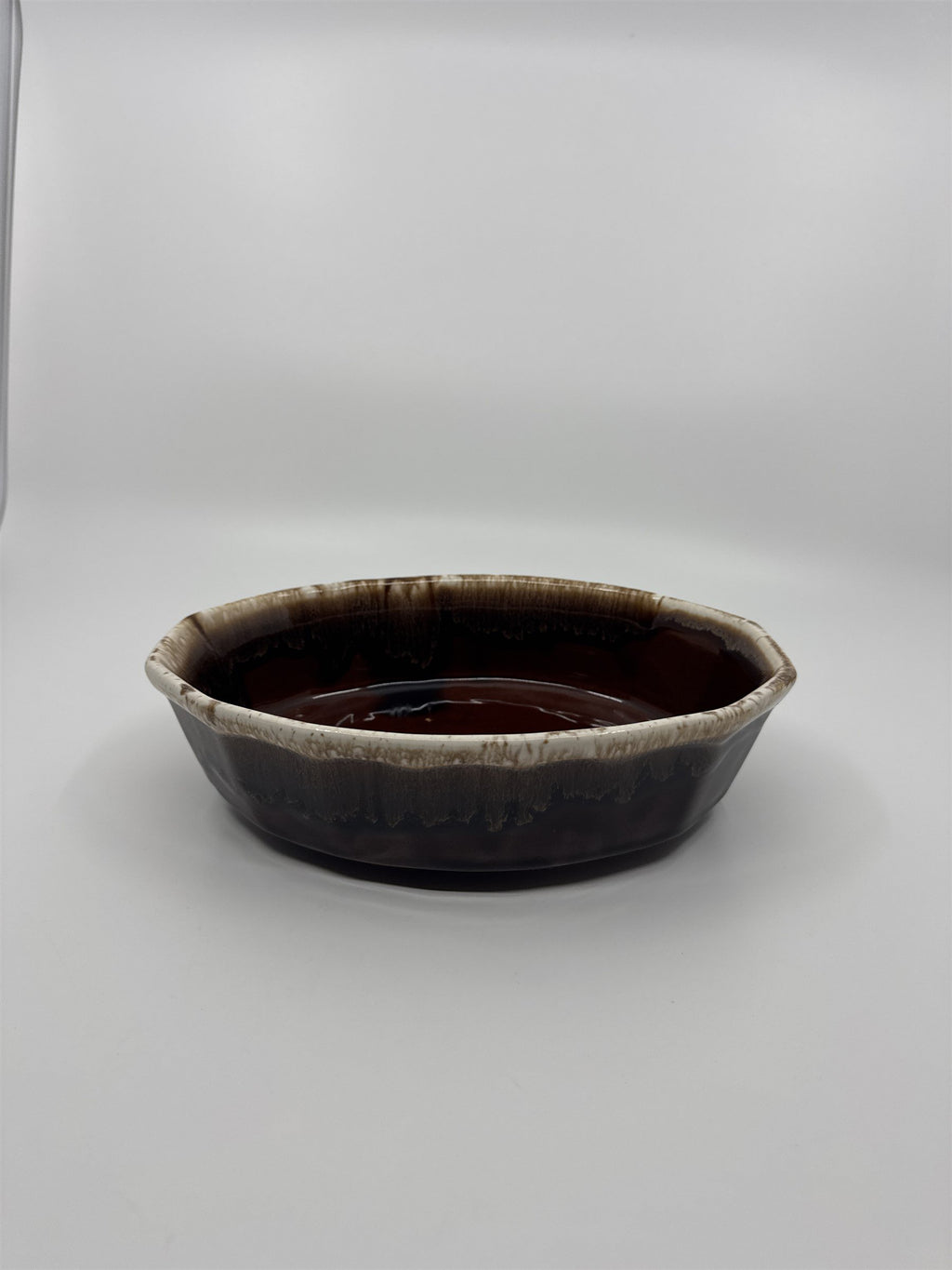 Vintage McCoy Brown Dripware 7070 Glaze Oven Proof Deep Dish Small Casserole