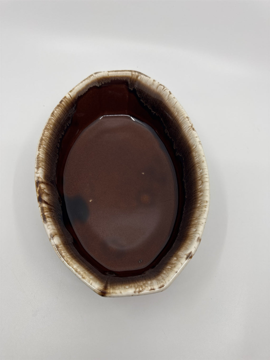 Vintage McCoy Brown Dripware 7070 Glaze Oven Proof Deep Dish Small Casserole