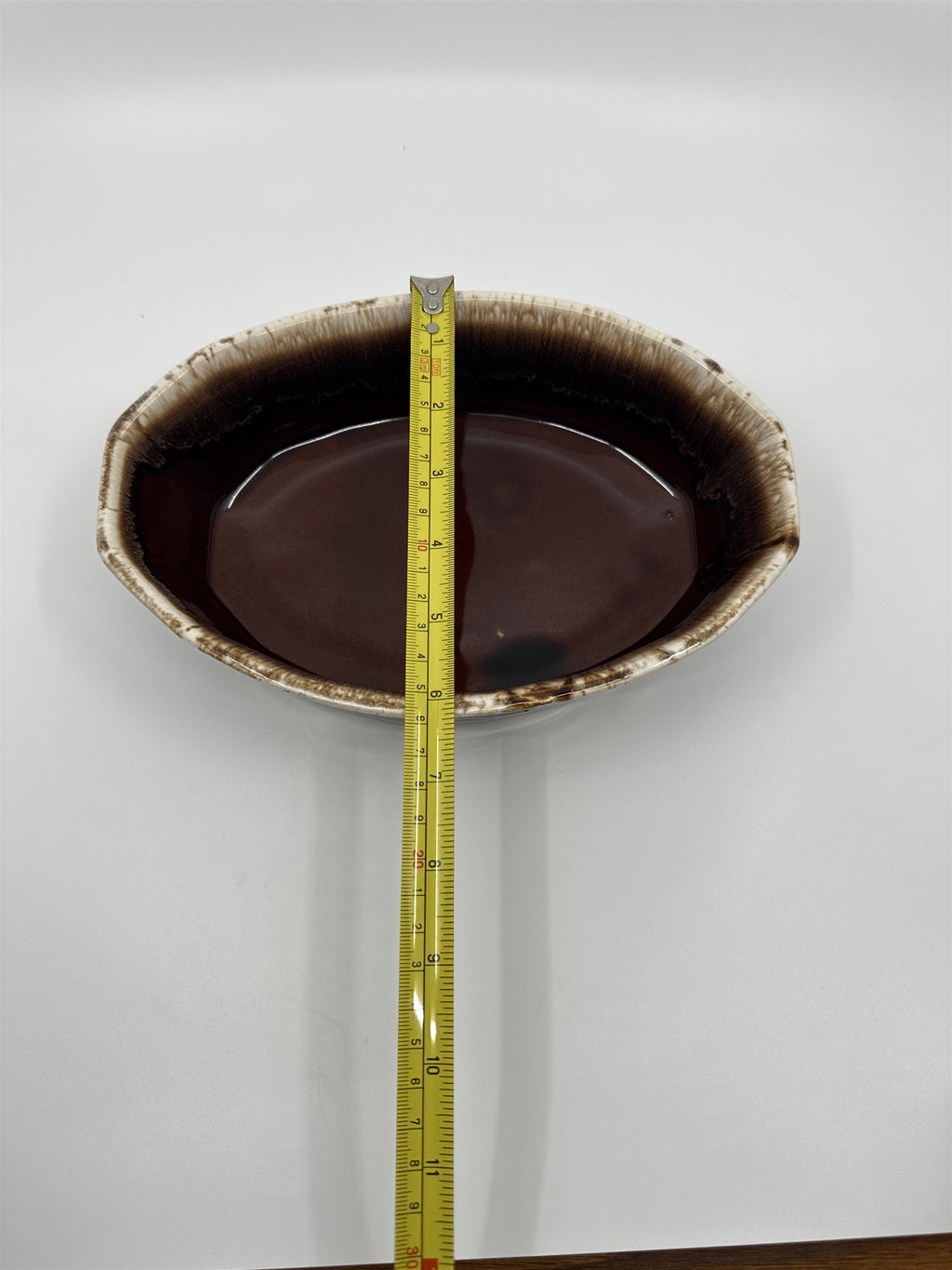 Vintage McCoy Brown Dripware 7070 Glaze Oven Proof Deep Dish Small Casserole
