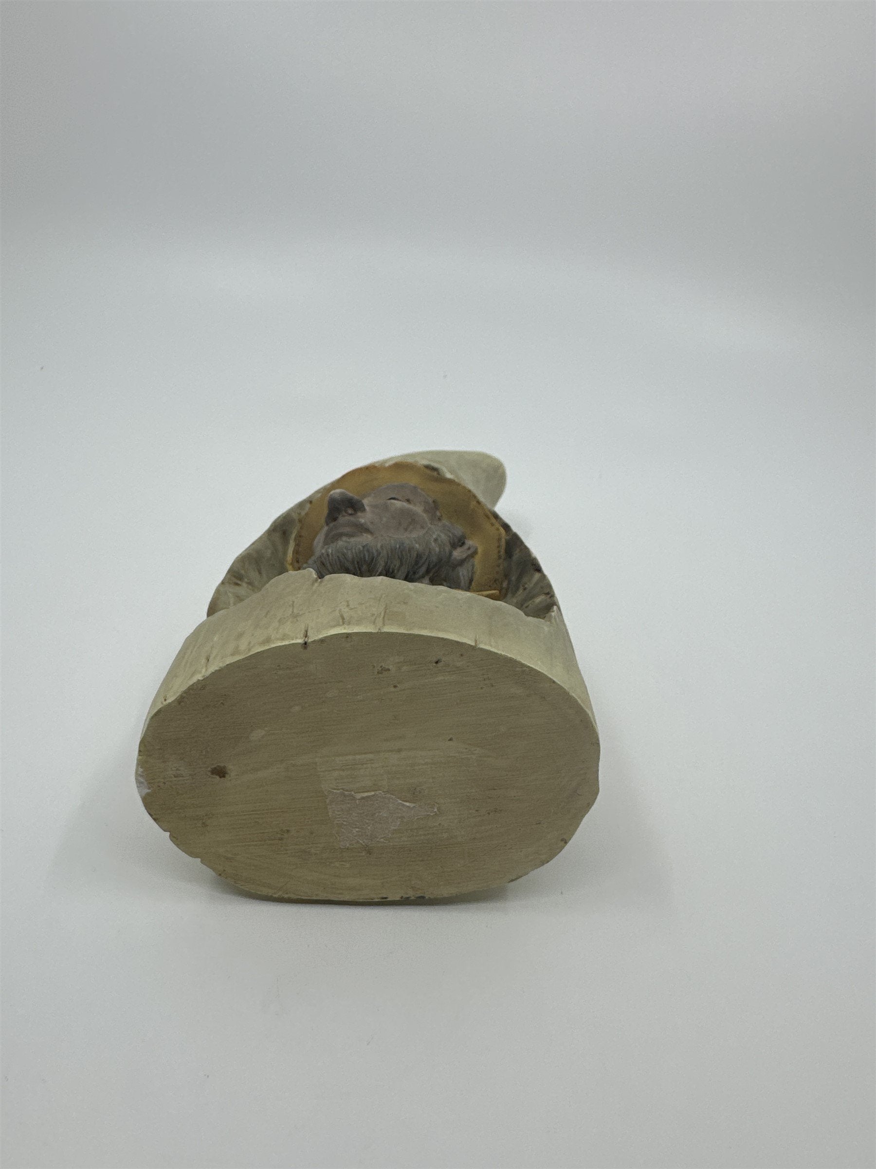 Vintage Seaman in Whale Tooth Carved Resin BII Collectible Art 1997 Rain Hat