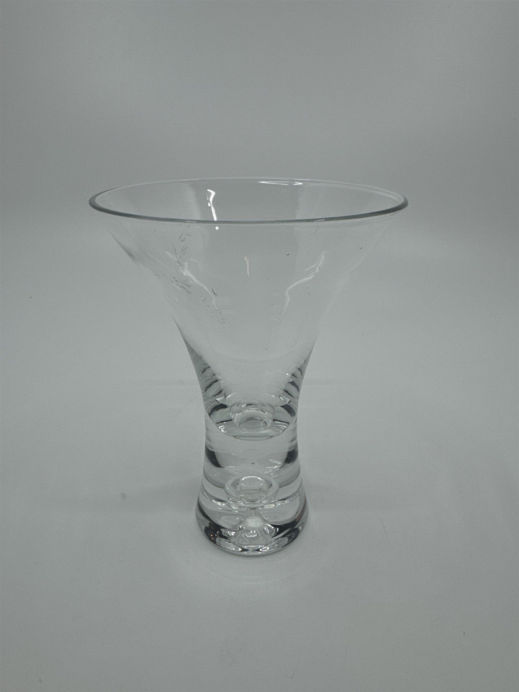 Vintage Fluted Bubble Bottom Shot Glass Shooter Glass Mini Martini Glass 4" Chip