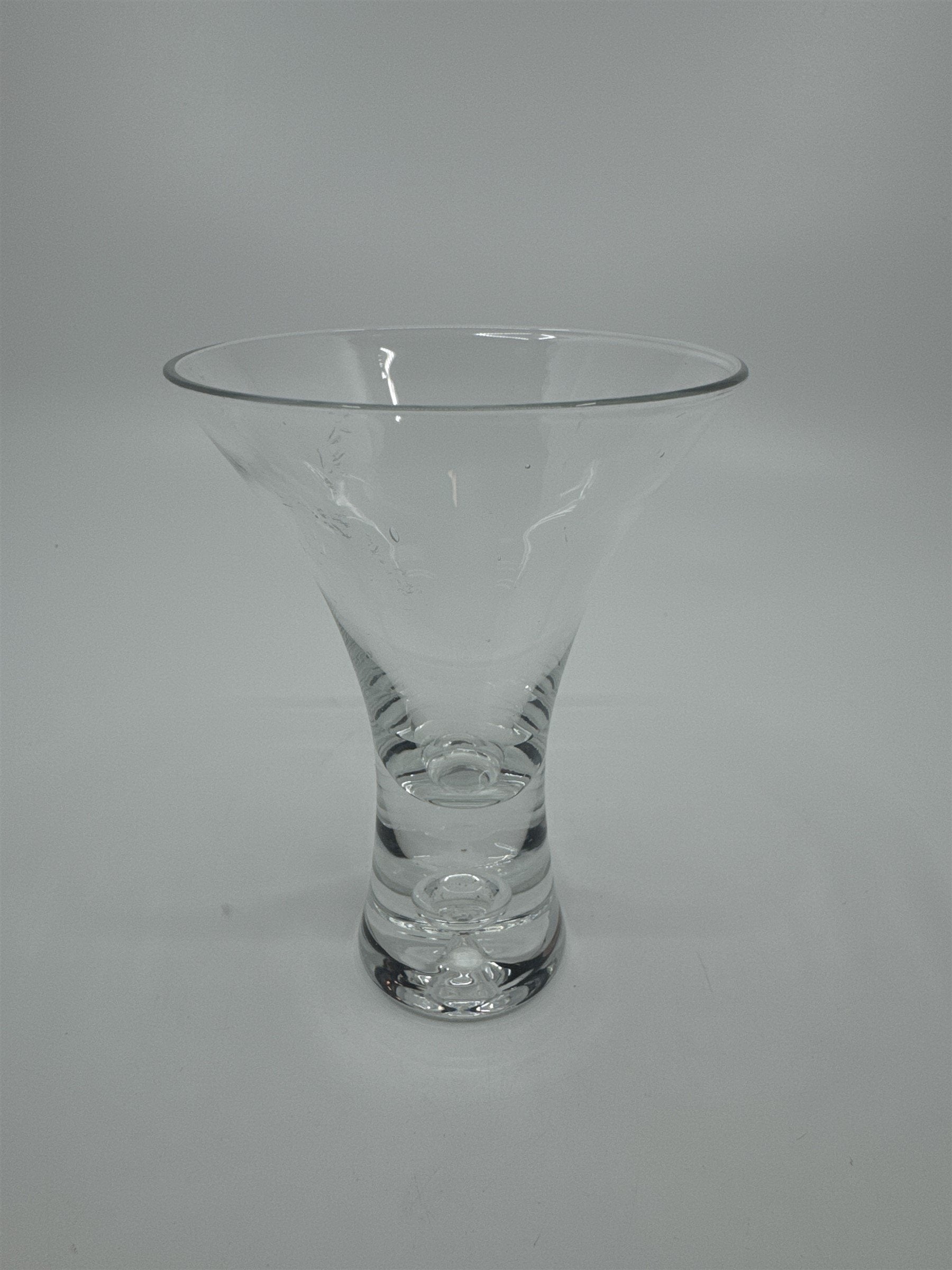 Vintage Fluted Bubble Bottom Shot Glass Shooter Glass Mini Martini Glass 4" Chip