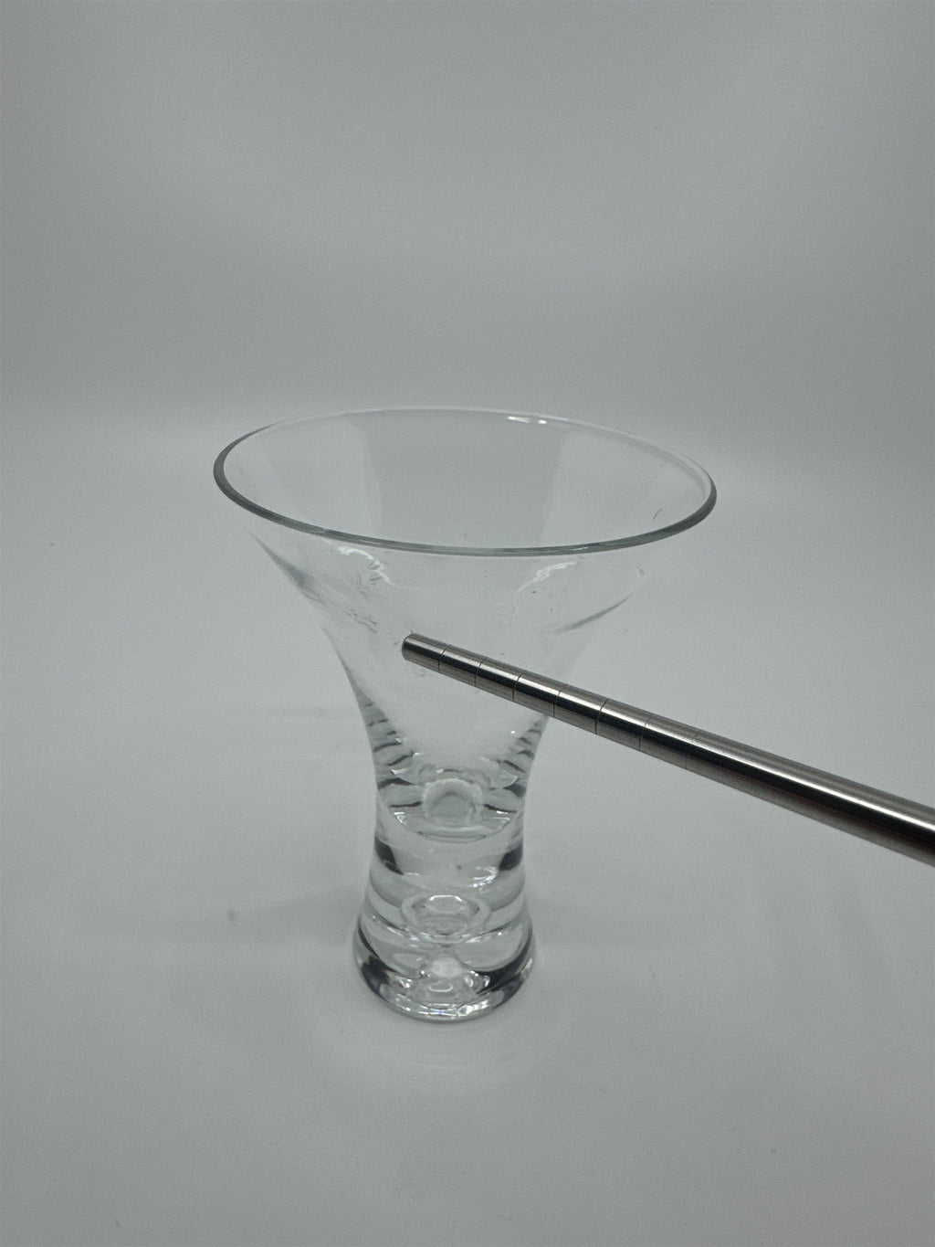 Vintage Fluted Bubble Bottom Shot Glass Shooter Glass Mini Martini Glass 4" Chip