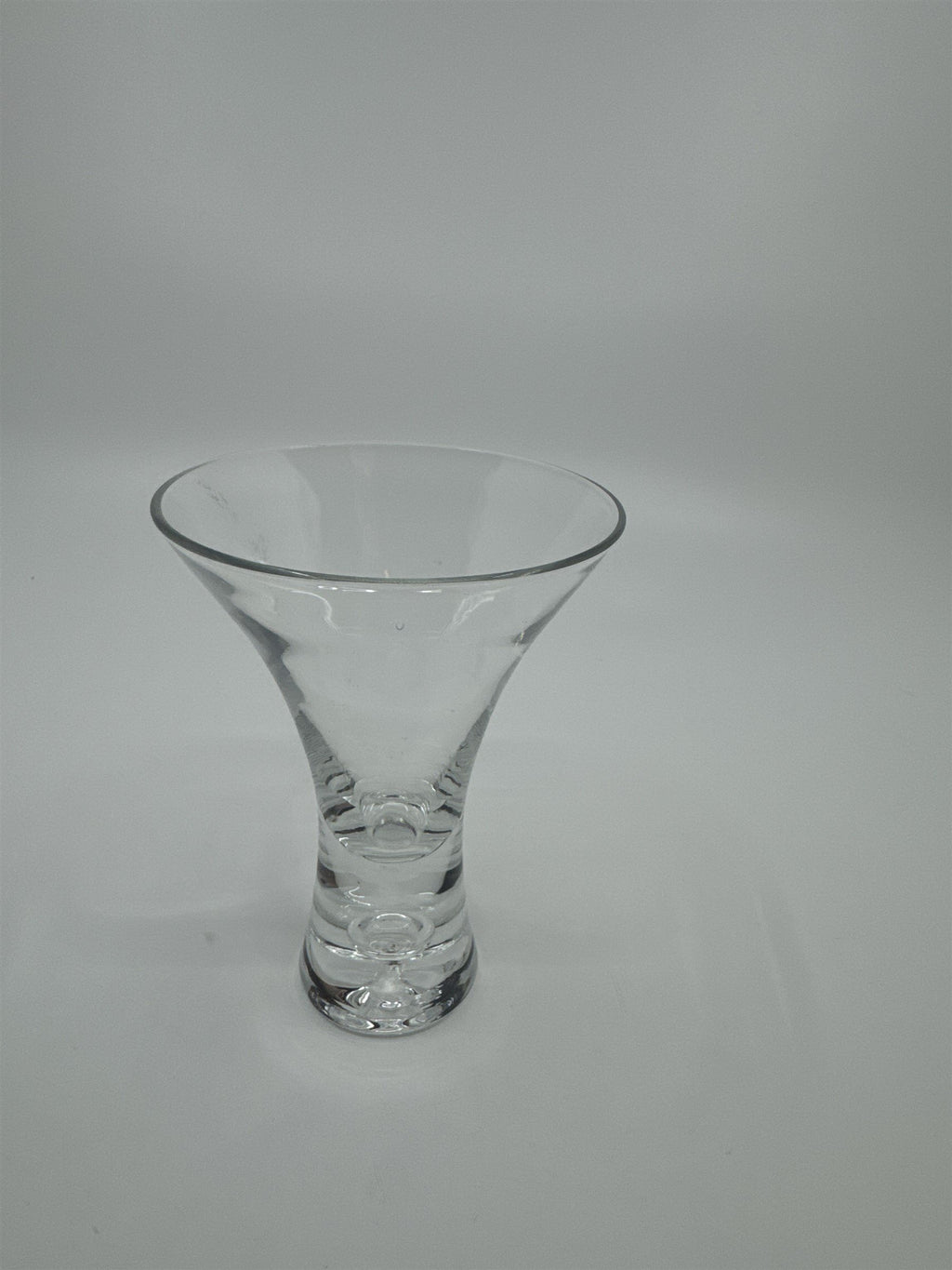 Vintage Fluted Bubble Bottom Shot Glass Shooter Glass Mini Martini Glass 4" Chip