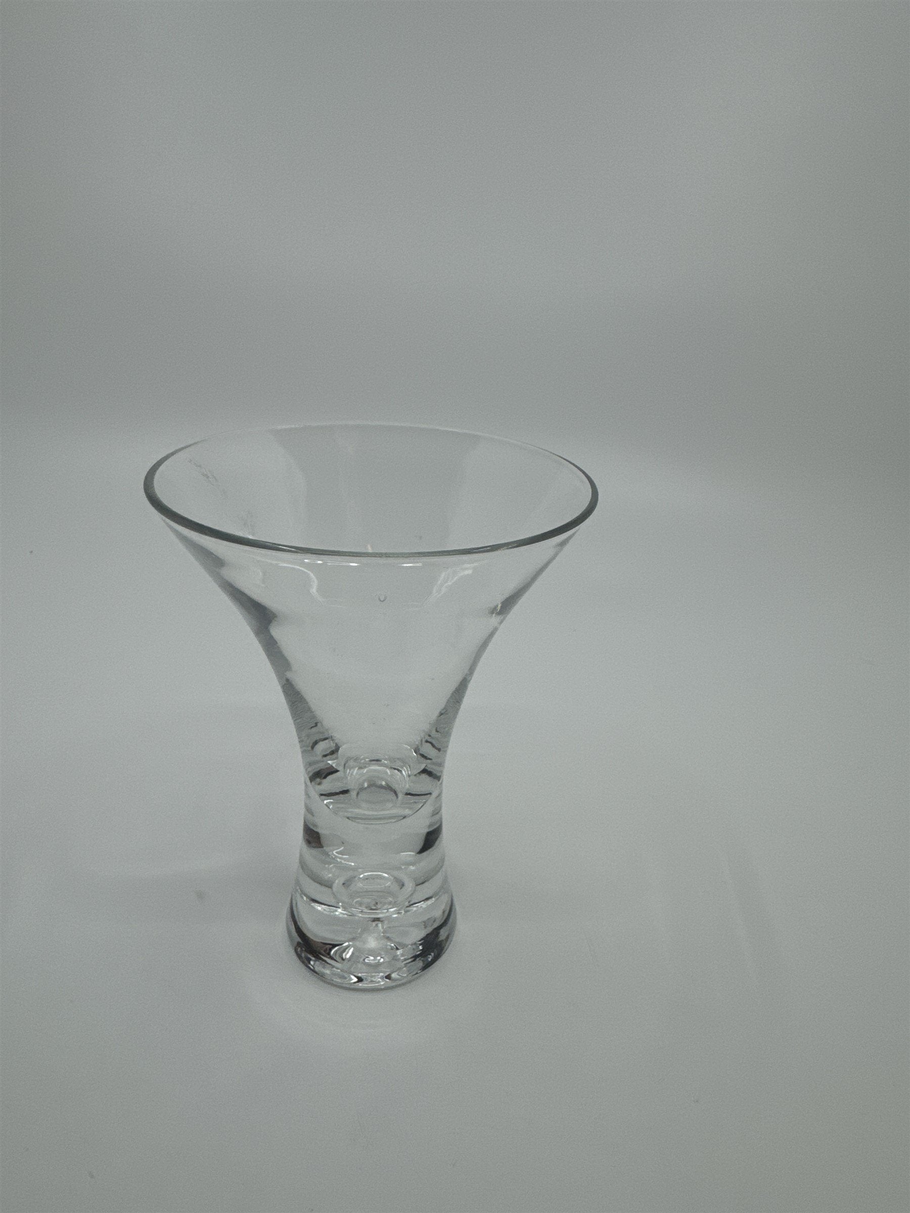 Vintage Fluted Bubble Bottom Shot Glass Shooter Glass Mini Martini Glass 4" Chip
