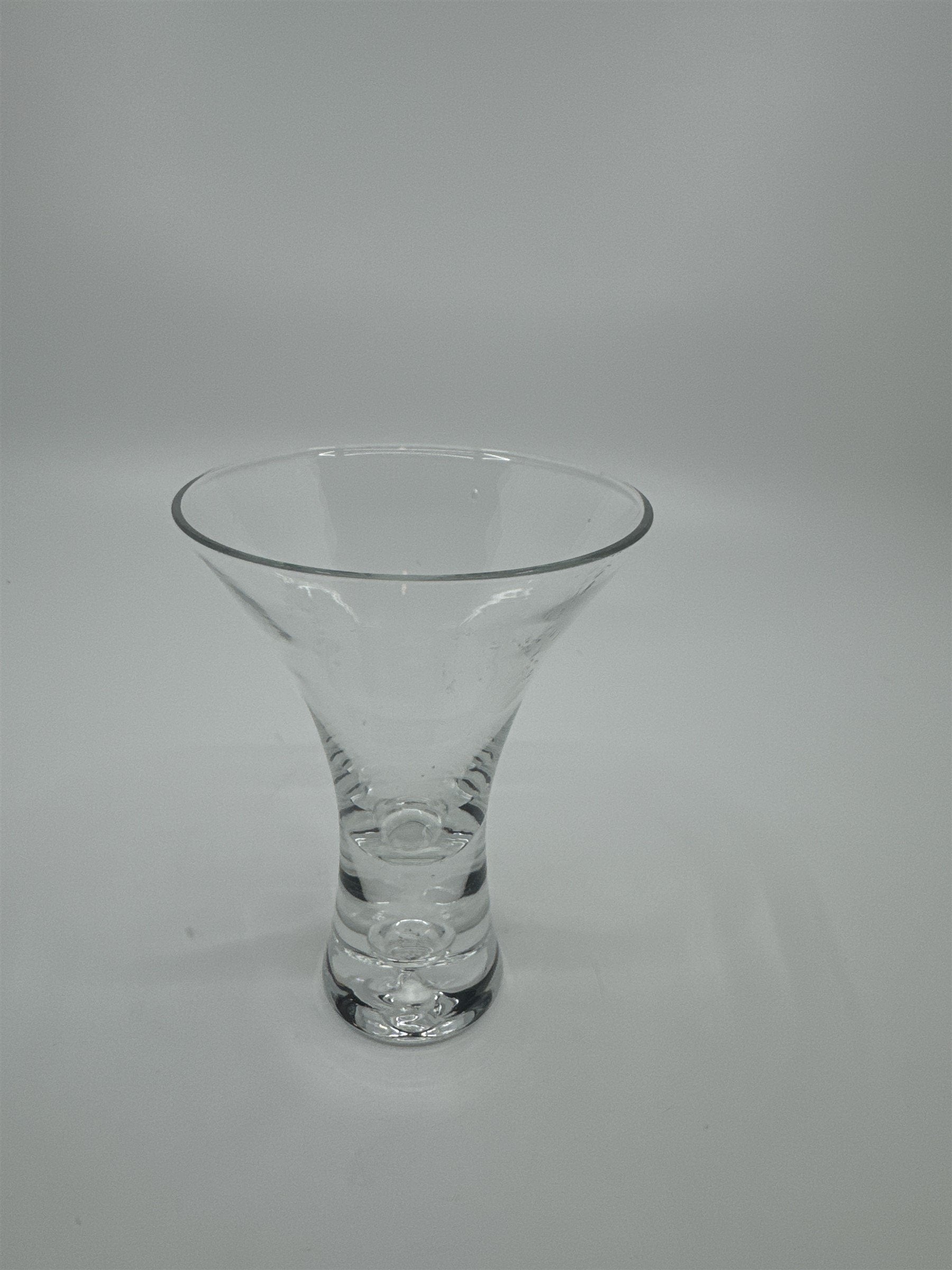 Vintage Fluted Bubble Bottom Shot Glass Shooter Glass Mini Martini Glass 4" Chip