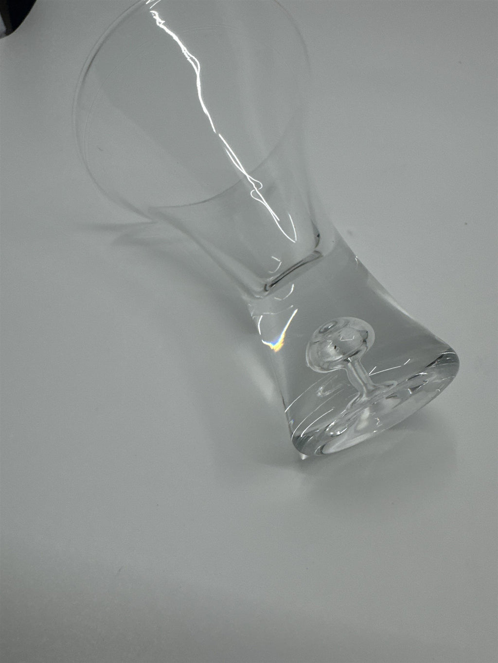 Vintage Fluted Bubble Bottom Shot Glass Shooter Glass Mini Martini Glass 4" Chip
