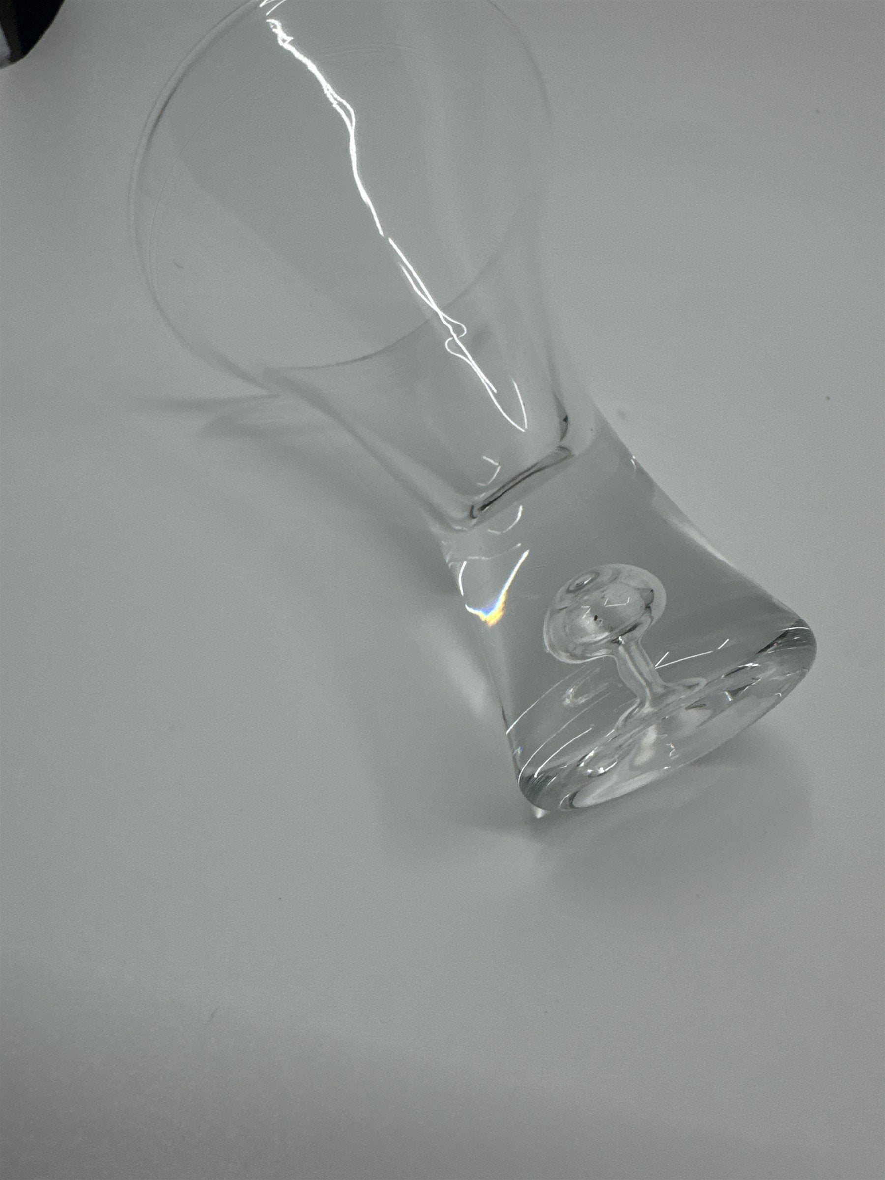 Vintage Fluted Bubble Bottom Shot Glass Shooter Glass Mini Martini Glass 4" Chip