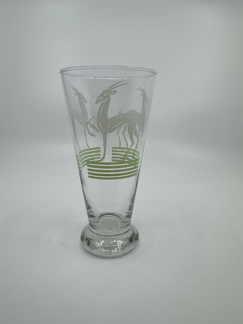 Vintage MCM Hazel Atlas Pilsner Gazelle 6" Iced Tea Highball Tumbler Glass LIME