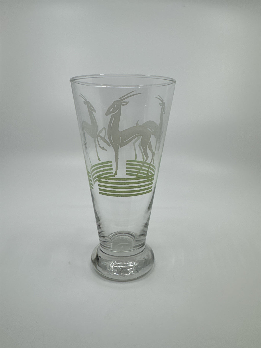 Vintage MCM Hazel Atlas Pilsner Gazelle 6" Iced Tea Highball Tumbler Glass LIME