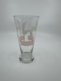 Vintage MCM Hazel Atlas Pilsner Gazelle 6" Iced Tea Highball Tumbler Glass PINK