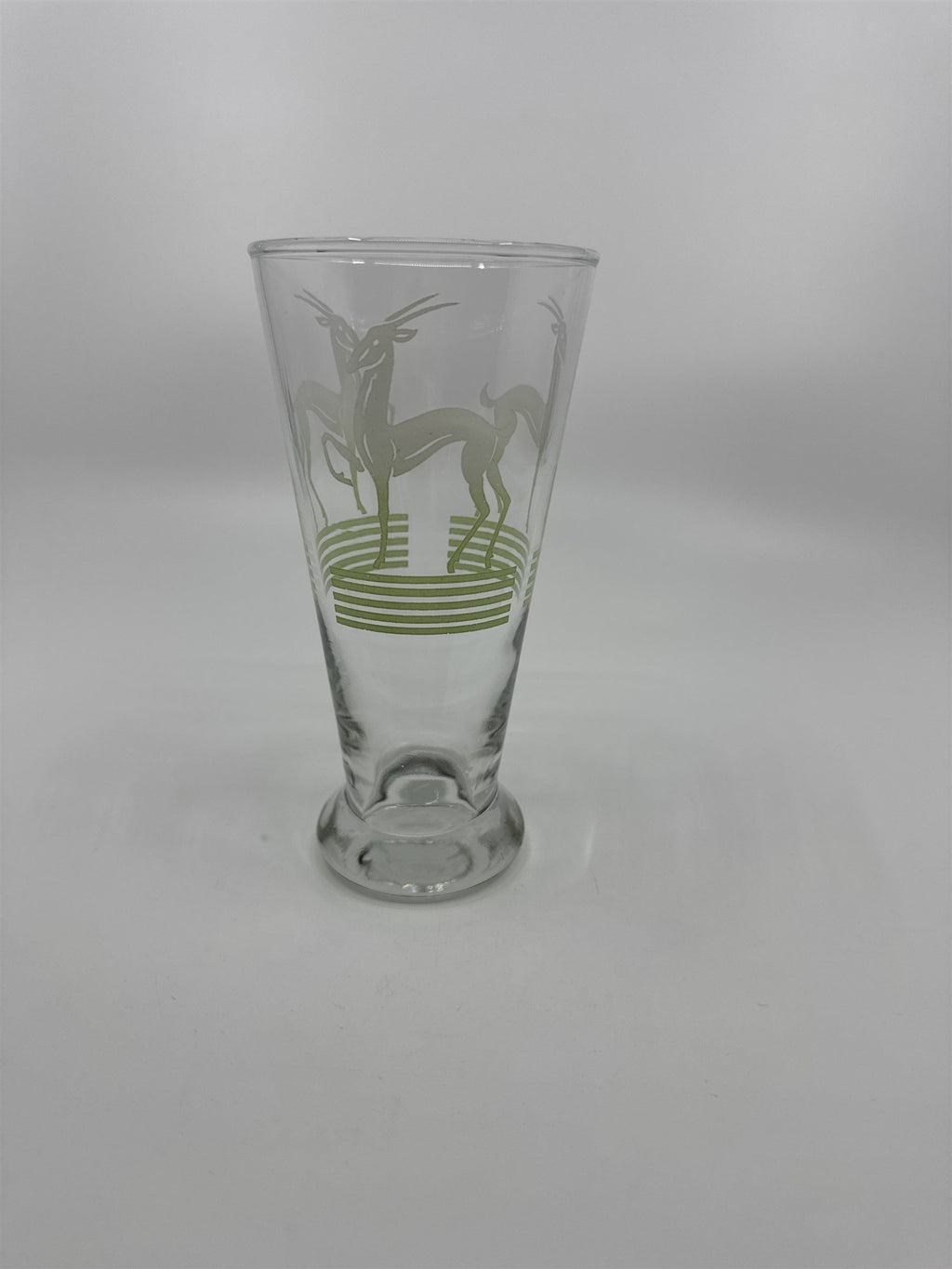 Vintage MCM Hazel Atlas Pilsner Gazelle 6" Iced Tea Highball Tumbler Glass LIME