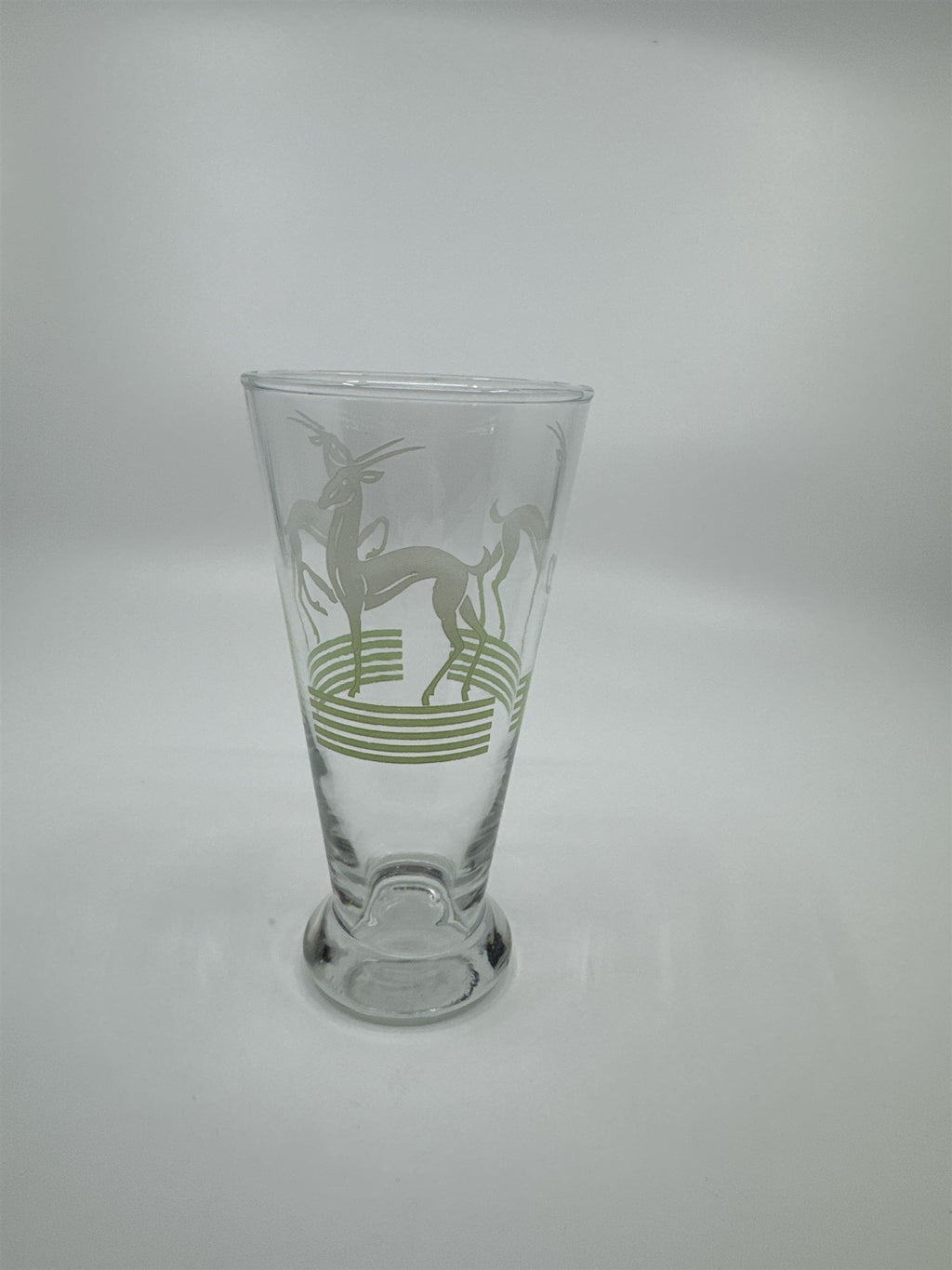 Vintage MCM Hazel Atlas Pilsner Gazelle 6" Iced Tea Highball Tumbler Glass LIME