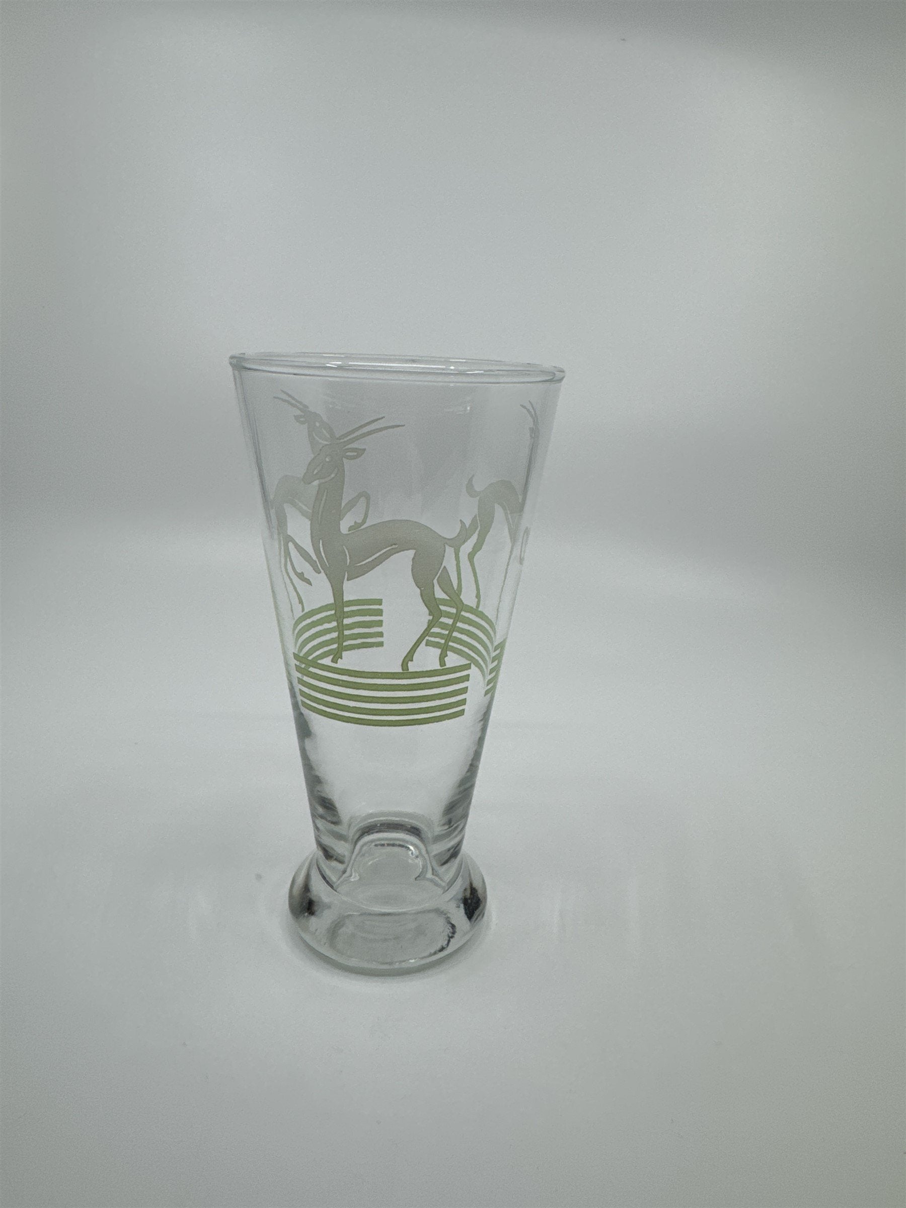 Vintage MCM Hazel Atlas Pilsner Gazelle 6" Iced Tea Highball Tumbler Glass LIME