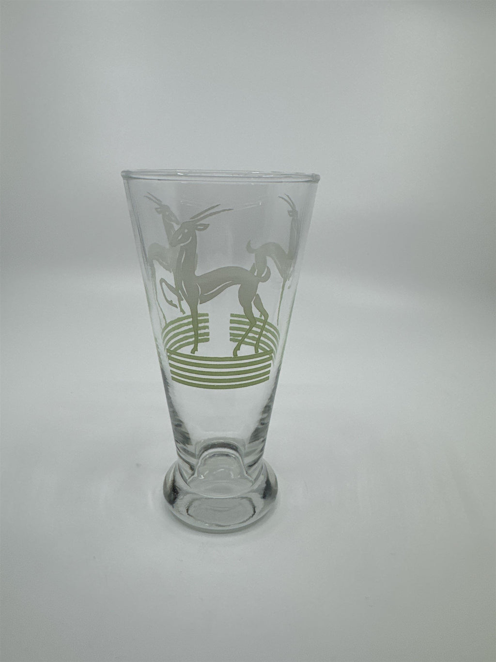 Vintage MCM Hazel Atlas Pilsner Gazelle 6" Iced Tea Highball Tumbler Glass LIME