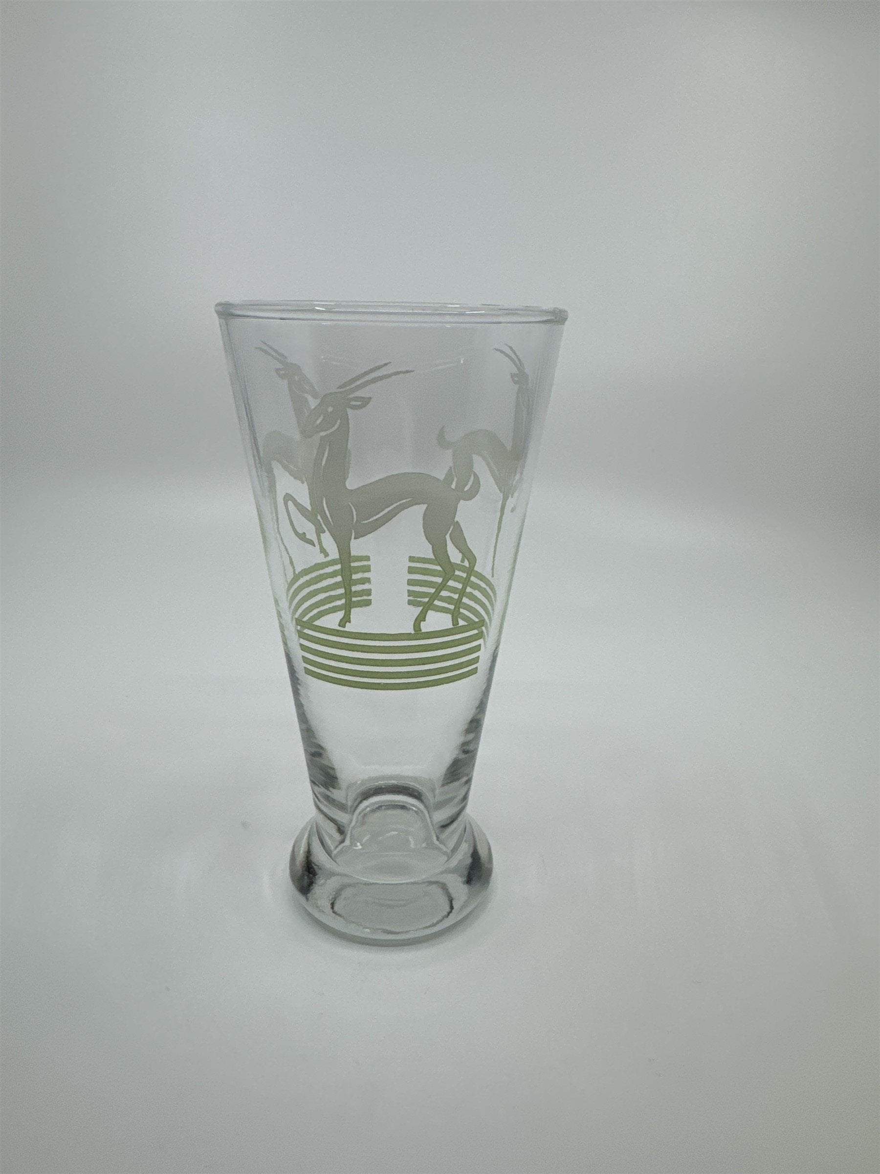Vintage MCM Hazel Atlas Pilsner Gazelle 6" Iced Tea Highball Tumbler Glass LIME
