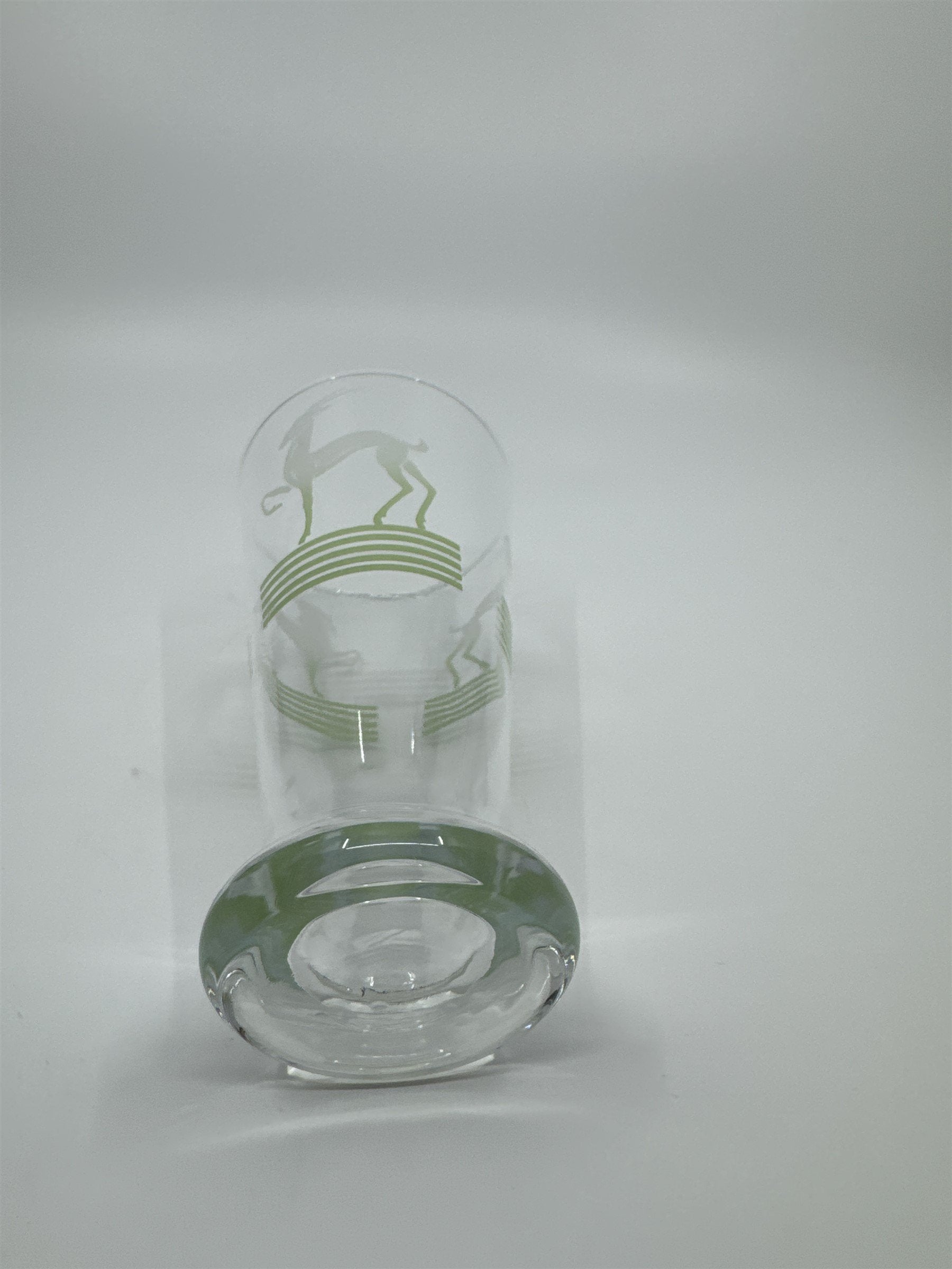 Vintage MCM Hazel Atlas Pilsner Gazelle 6" Iced Tea Highball Tumbler Glass LIME