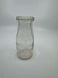 Vintage Woodlawn Farm Dairy Co Milk Jar Half Pint Liquid Glass Embossed Duraglas