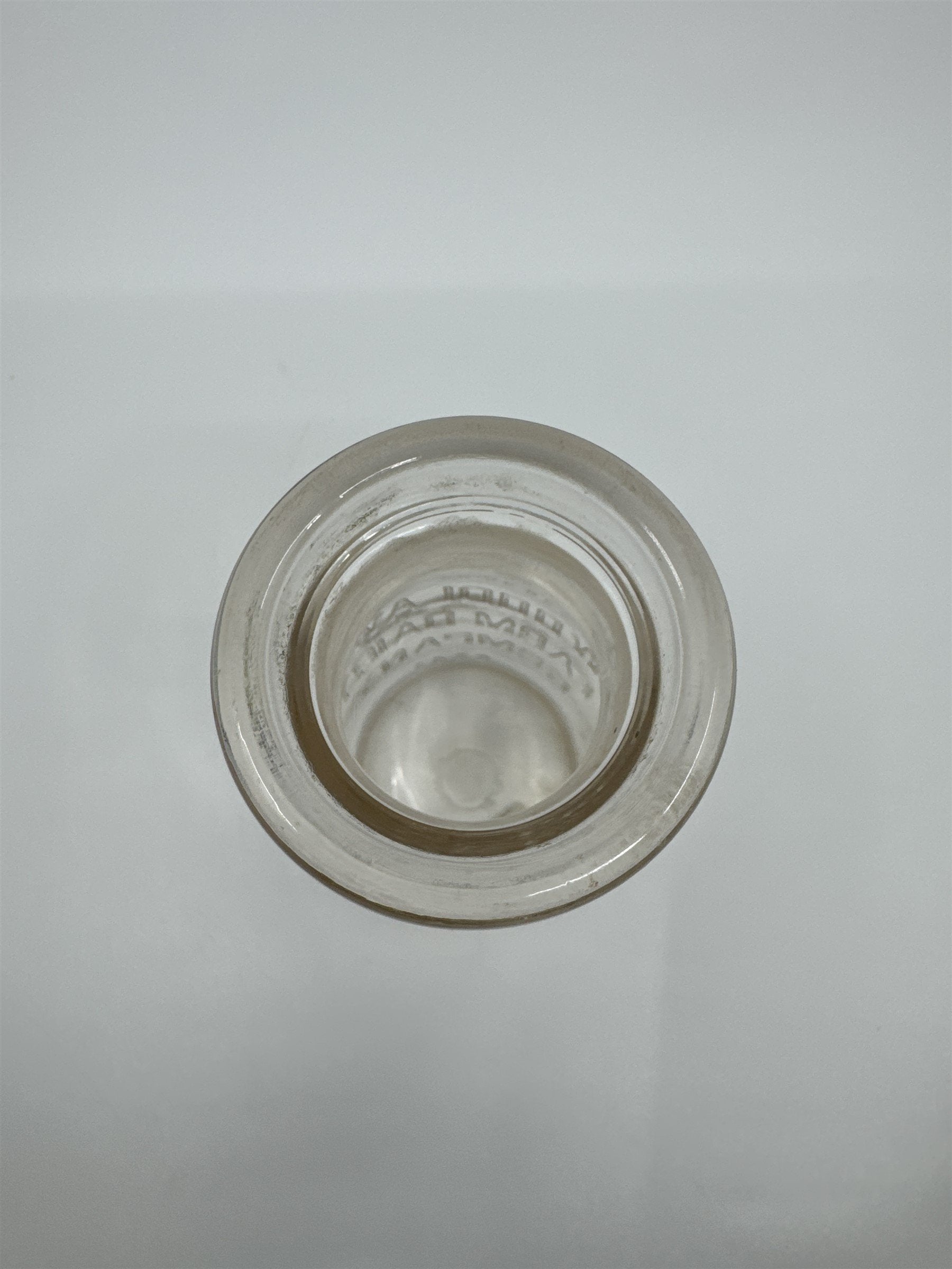 Vintage Woodlawn Farm Dairy Co Milk Jar Half Pint Liquid Glass Embossed Duraglas