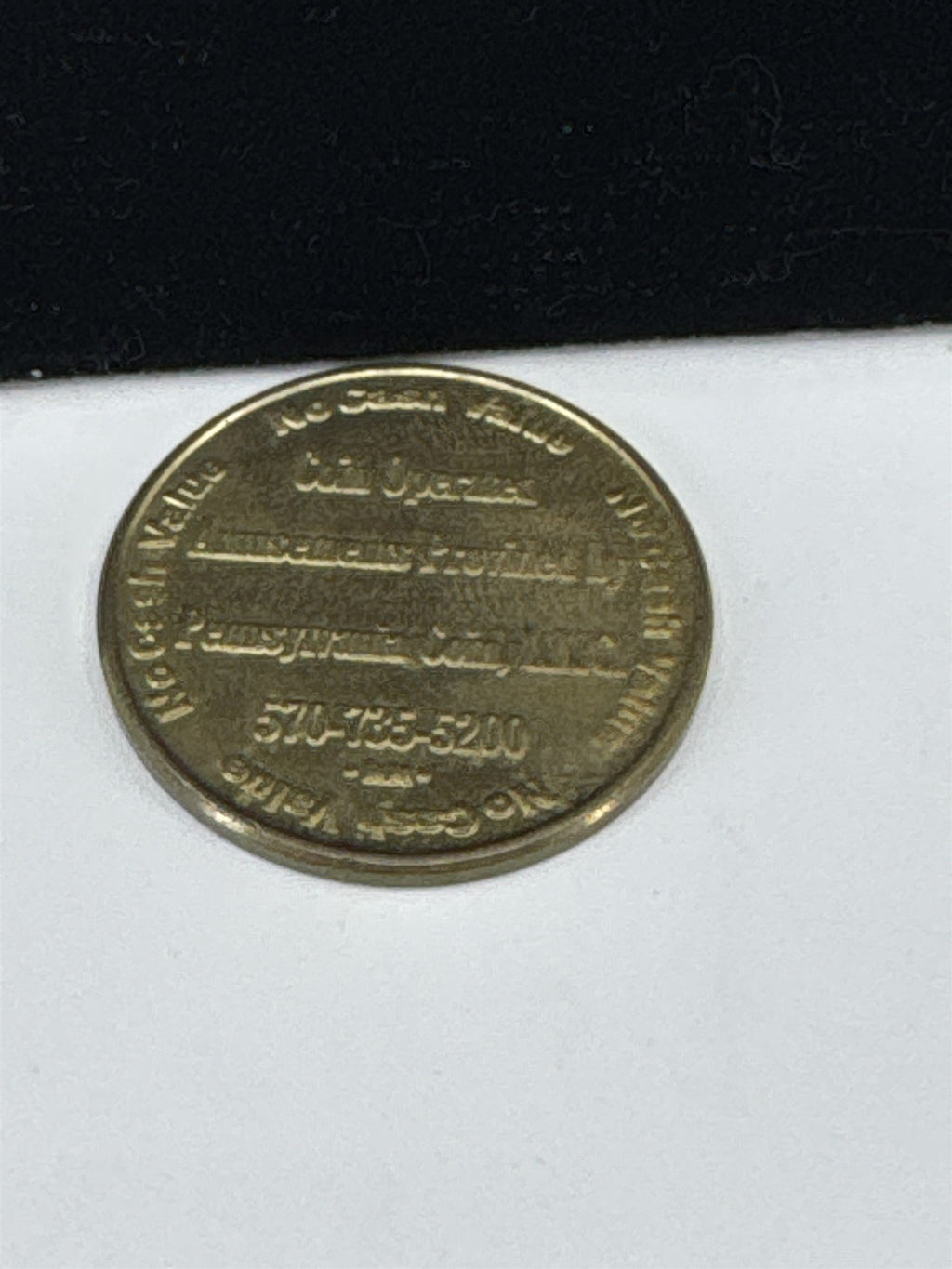 Vintage Pennsylvania Coin LLC Finest in Amusement Nanticoke PA Token Arcade Wash