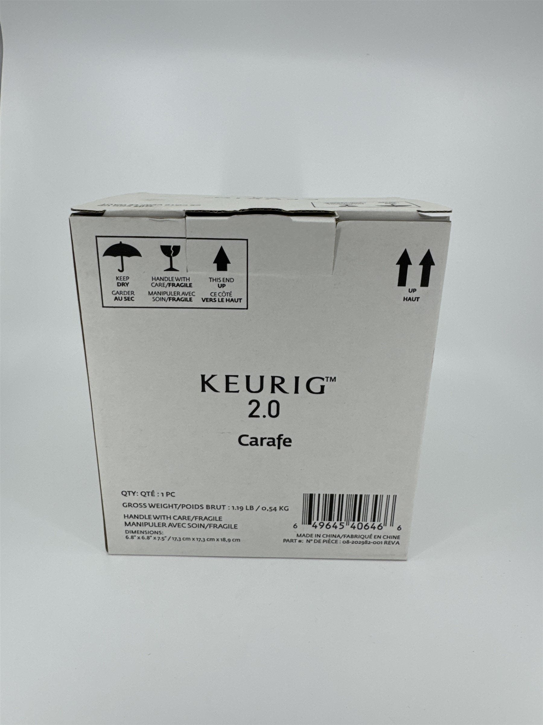 Keurig 2.0 Carafe #08-202981-001 REV A NIB /w Box