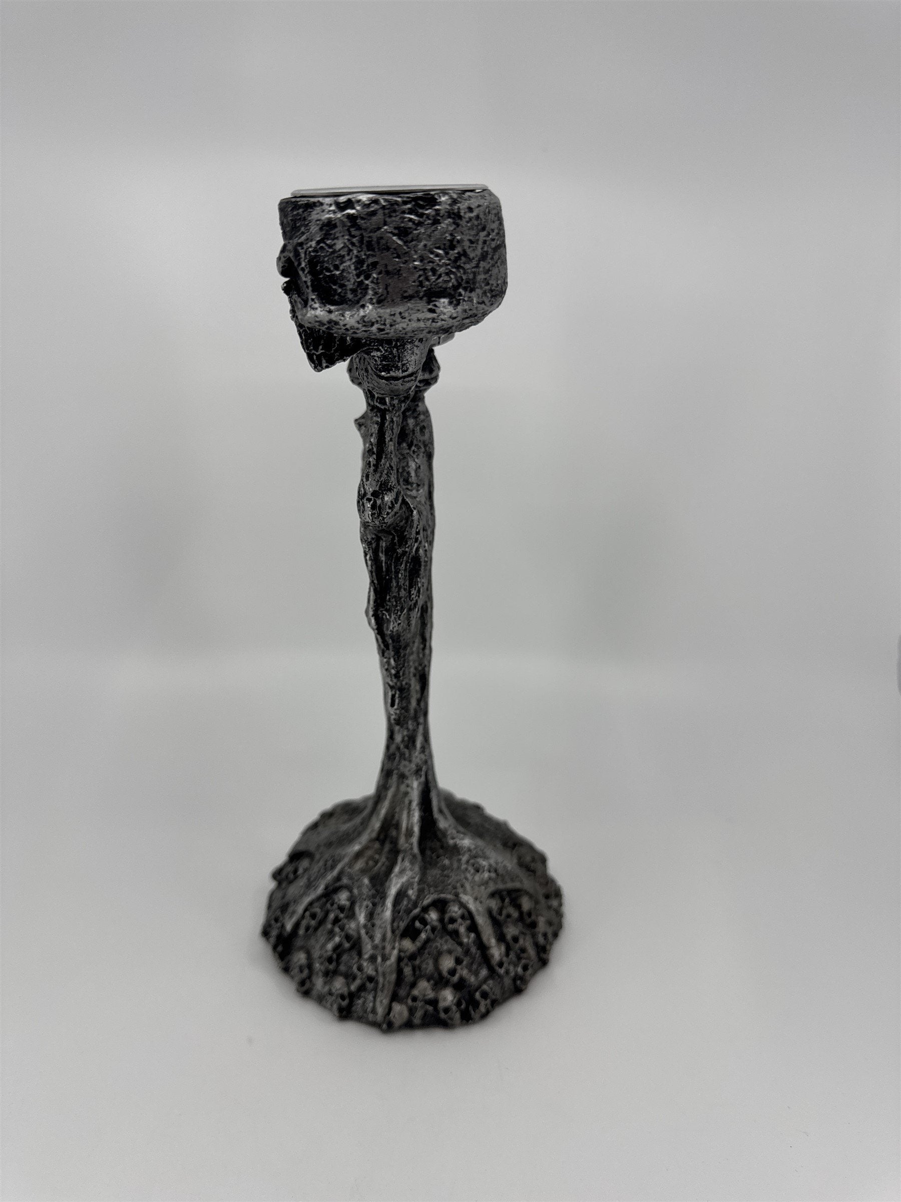 Skeleton & Skulls 3 Tealight Candle Holder Candelabra Composite Resin Halloween