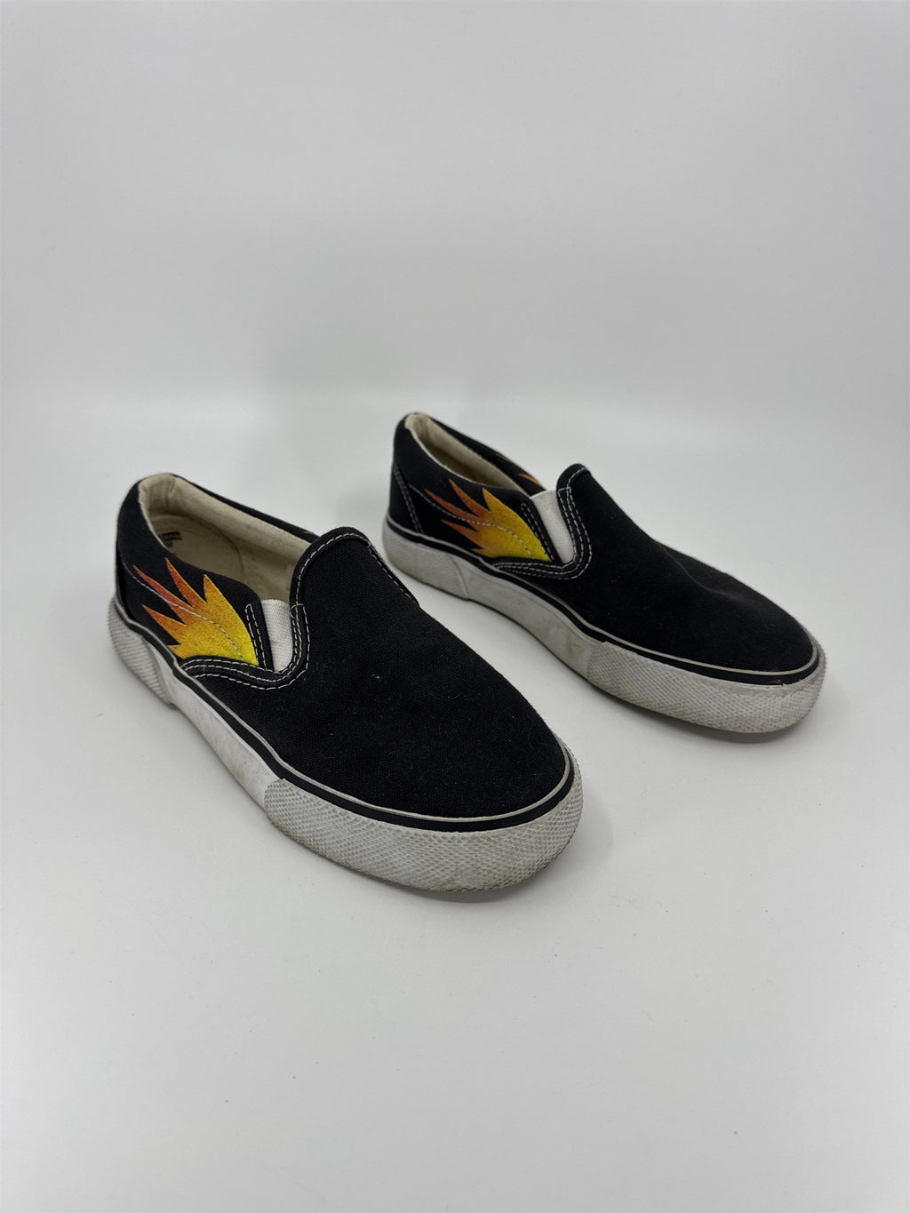 VTG Route 66 Canvas Shoes BURST FLAMES Cotton US 2 Model 72606