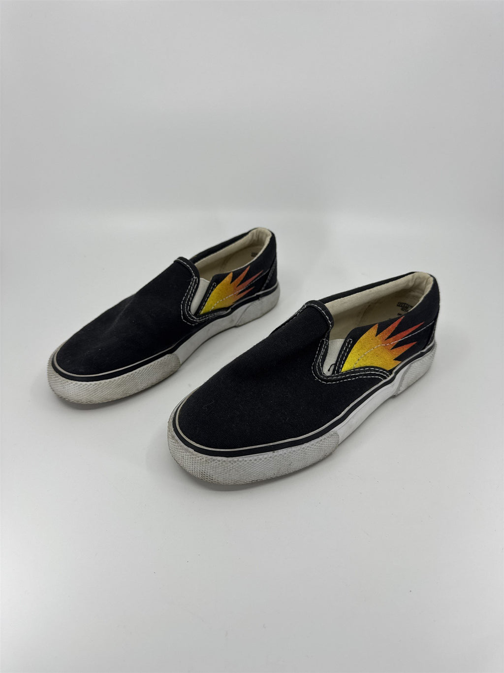 VTG Route 66 Canvas Shoes BURST FLAMES Cotton US 2 Model 72606