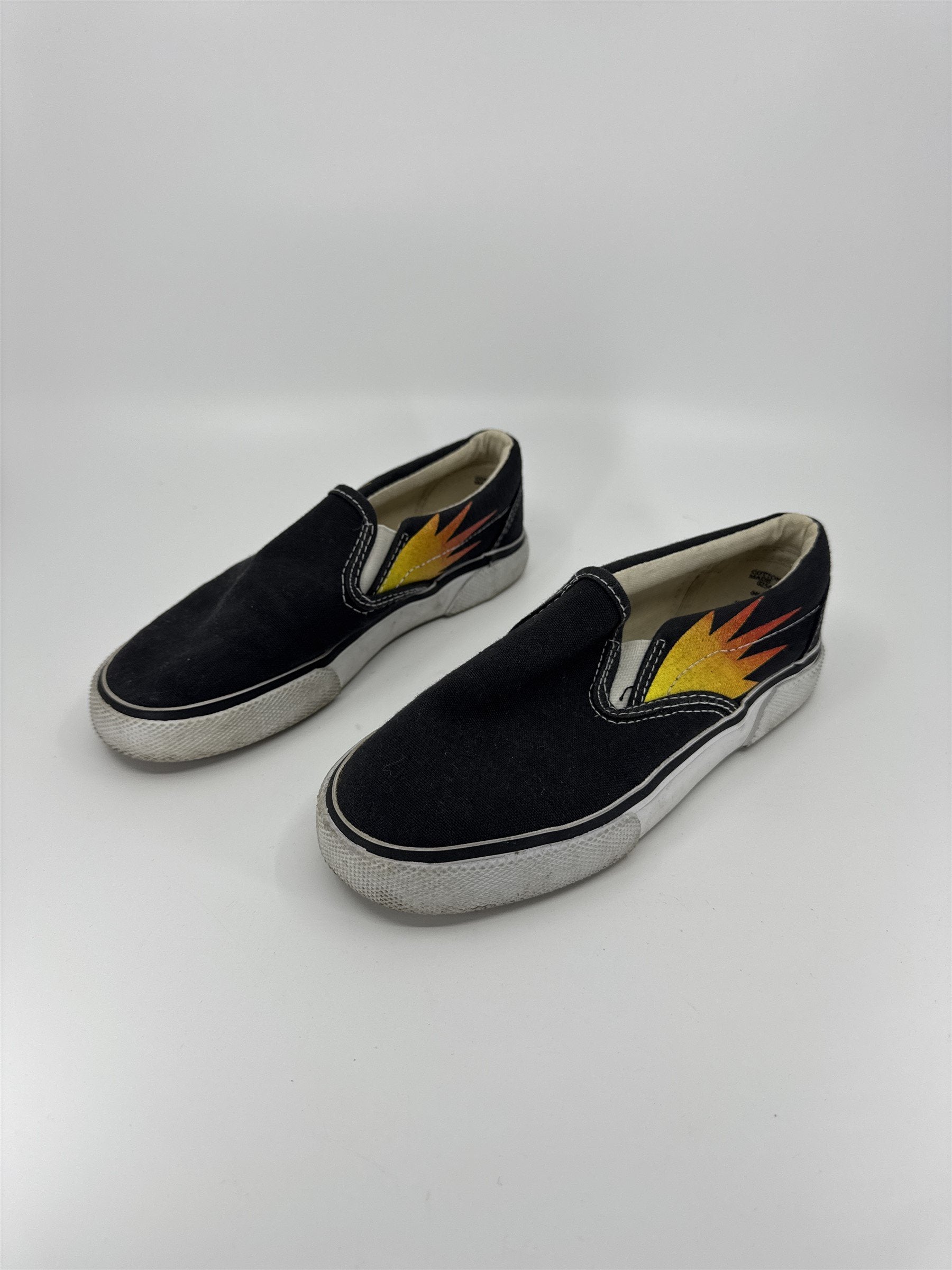 VTG Route 66 Canvas Shoes BURST FLAMES Cotton US 2 Model 72606