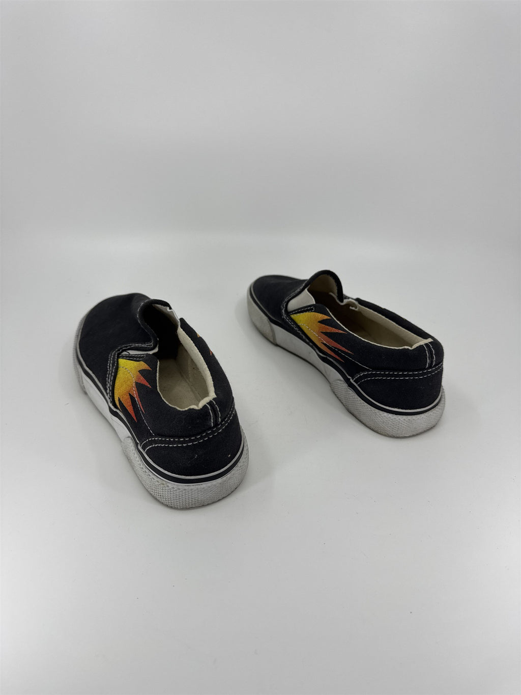 VTG Route 66 Canvas Shoes BURST FLAMES Cotton US 2 Model 72606