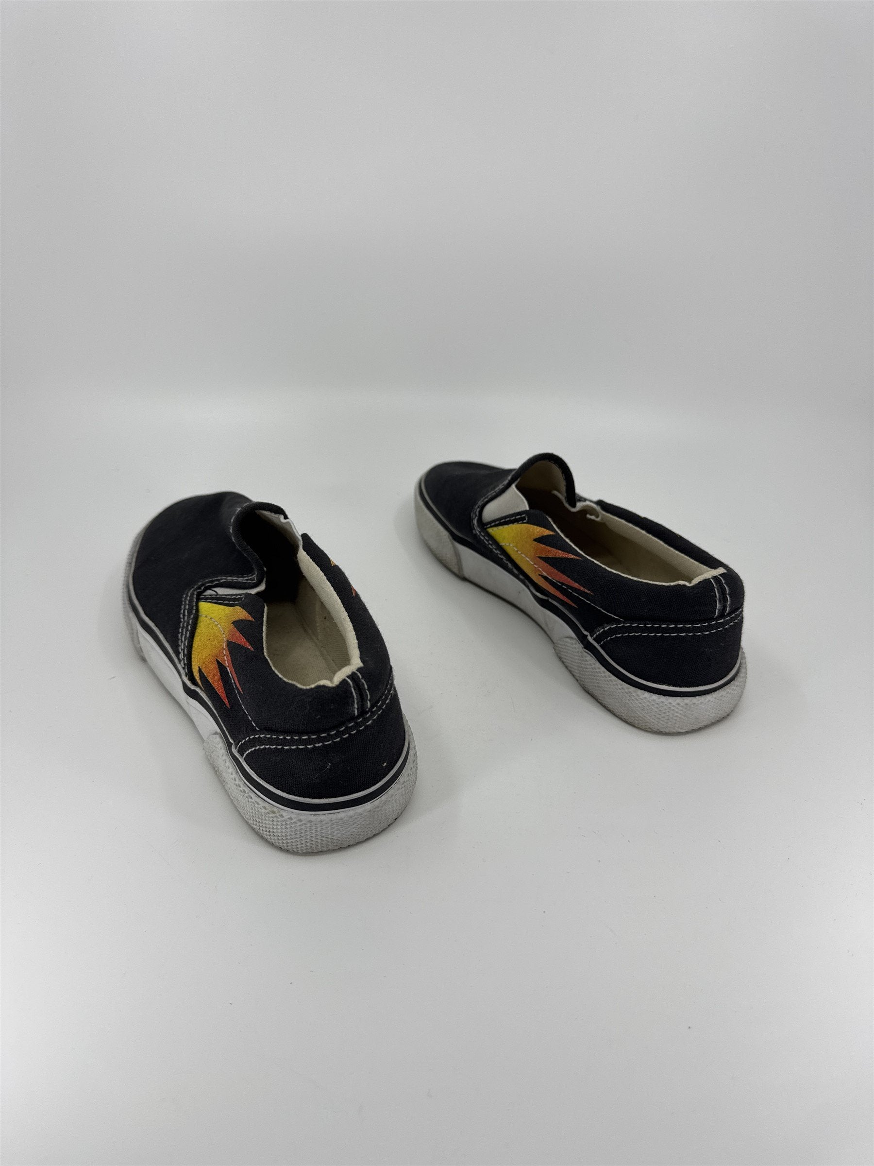 VTG Route 66 Canvas Shoes BURST FLAMES Cotton US 2 Model 72606