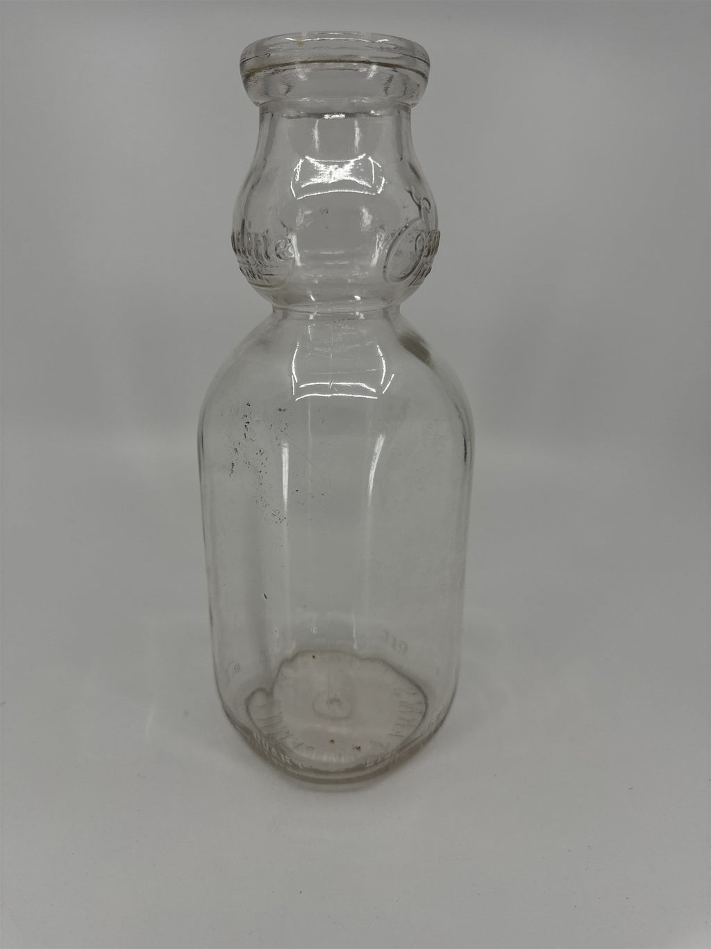 Vintage Emmadine Farms Inc. Beacon NY Glass Milk Jug (Chips)