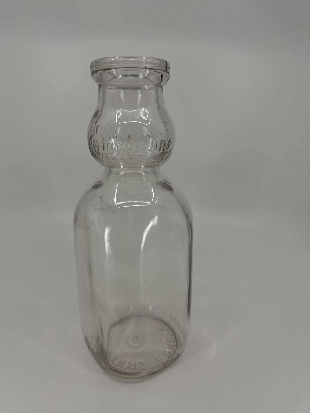 Vintage Emmadine Farms Inc. Beacon NY Glass Milk Jug (Chips)