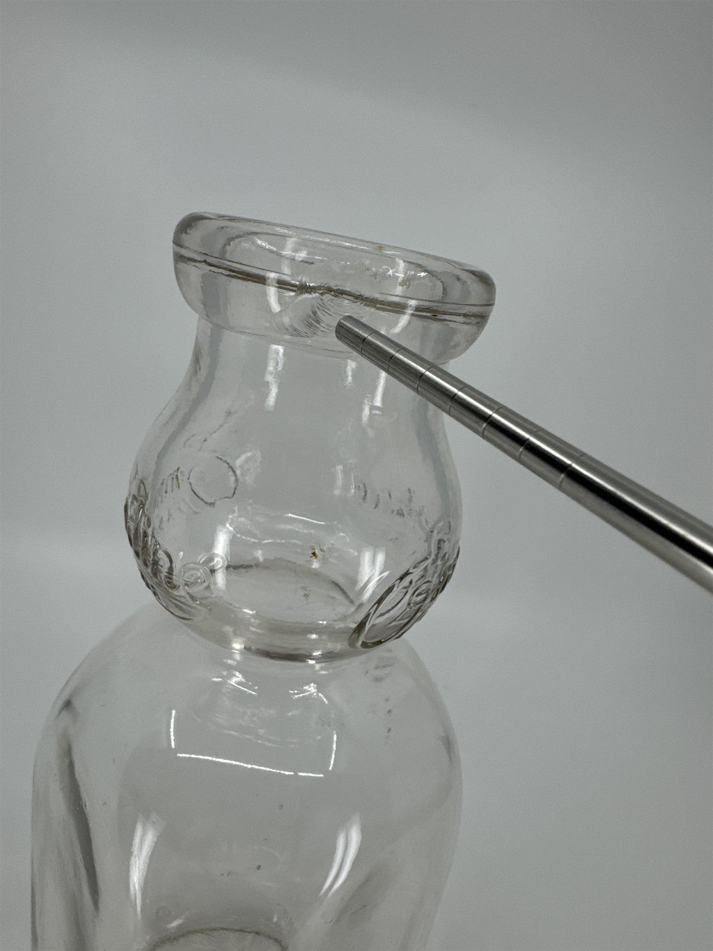 Vintage Emmadine Farms Inc. Beacon NY Glass Milk Jug (Chips)