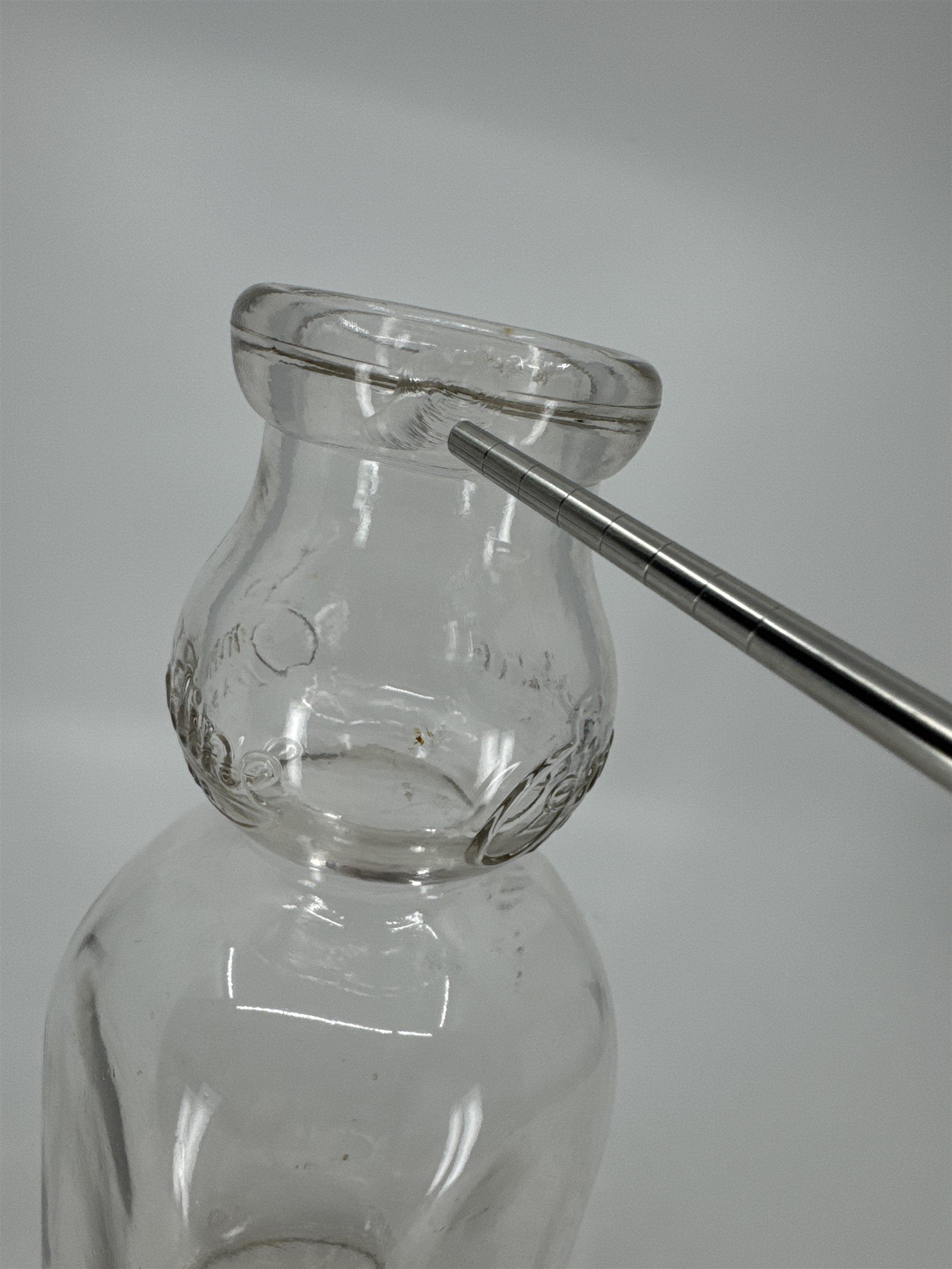 Vintage Emmadine Farms Inc. Beacon NY Glass Milk Jug (Chips)