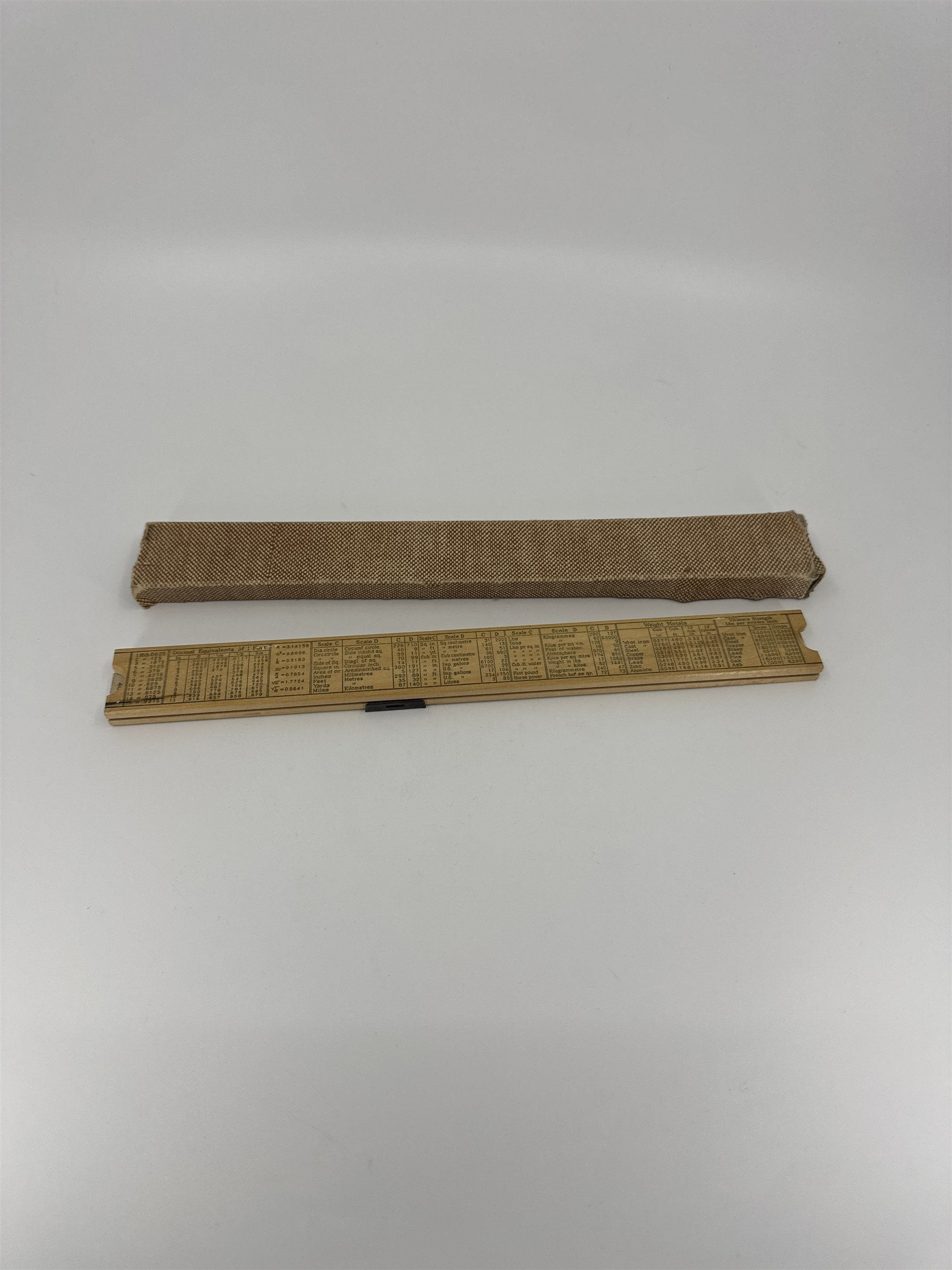 Vintage US Military US Navy Slide Ruler /w Box for Measuring Expanding Ruler