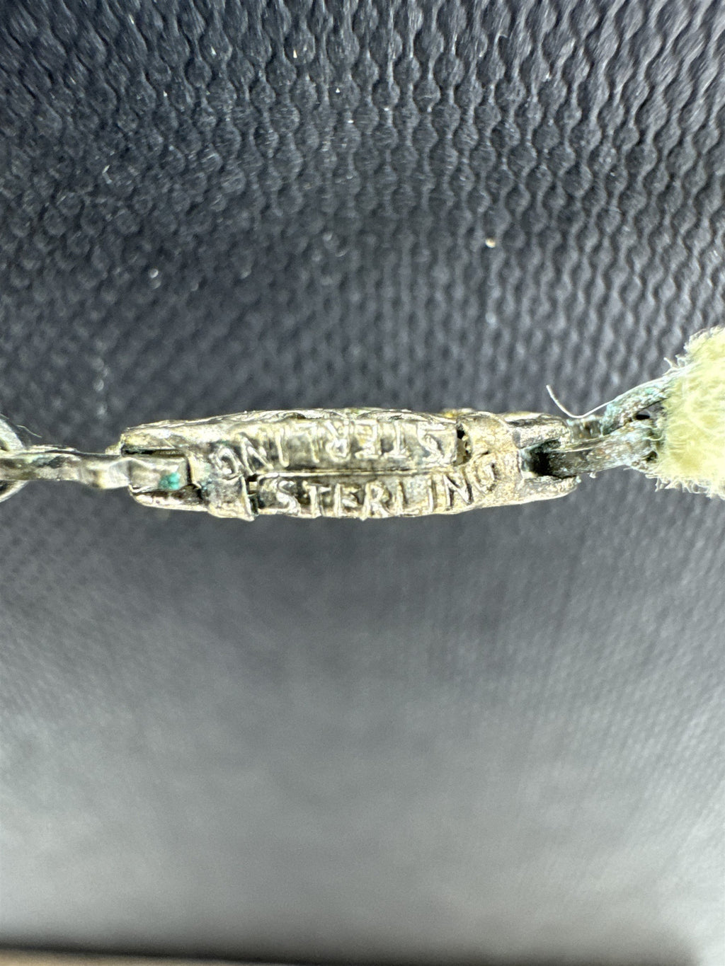 Vintage Sterling Silver Clasp Faux Champagne Pearl Necklace Individually Strung