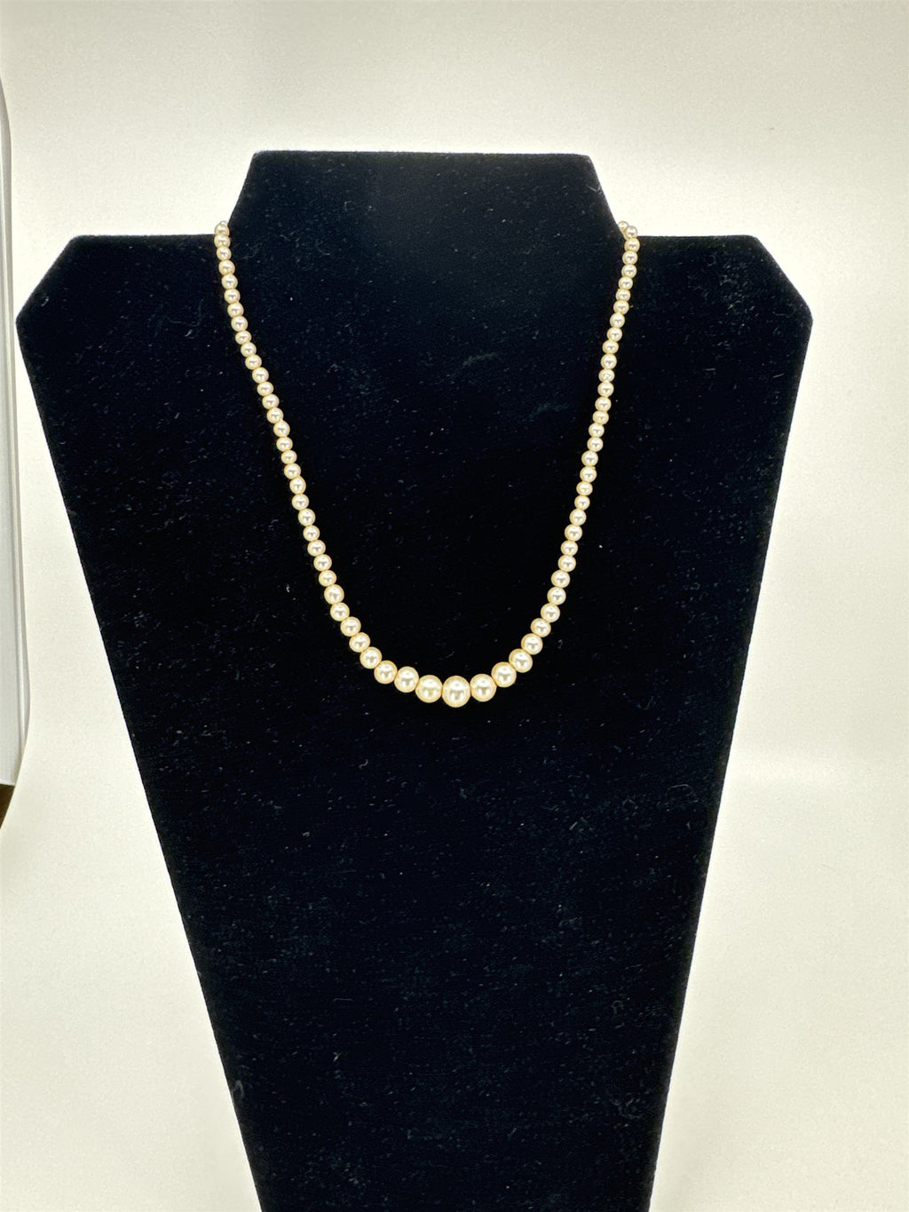 Vintage JAPAN Faux Champagne Pearl Necklace Individually Strung