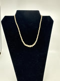 Vintage JAPAN Faux Champagne Pearl Necklace Individually Strung