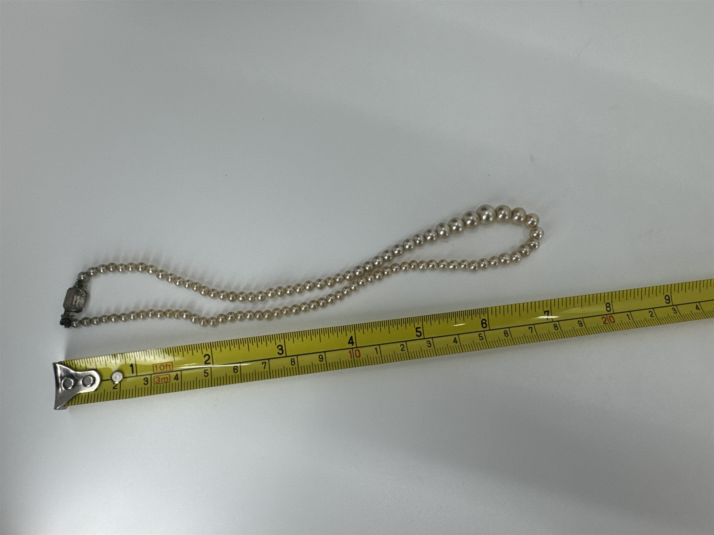 Vintage JAPAN Faux Champagne Pearl Necklace Individually Strung