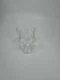 2.5" Glass Skull Halloween Decoration Paperweight Candy Holder Lidless Jar