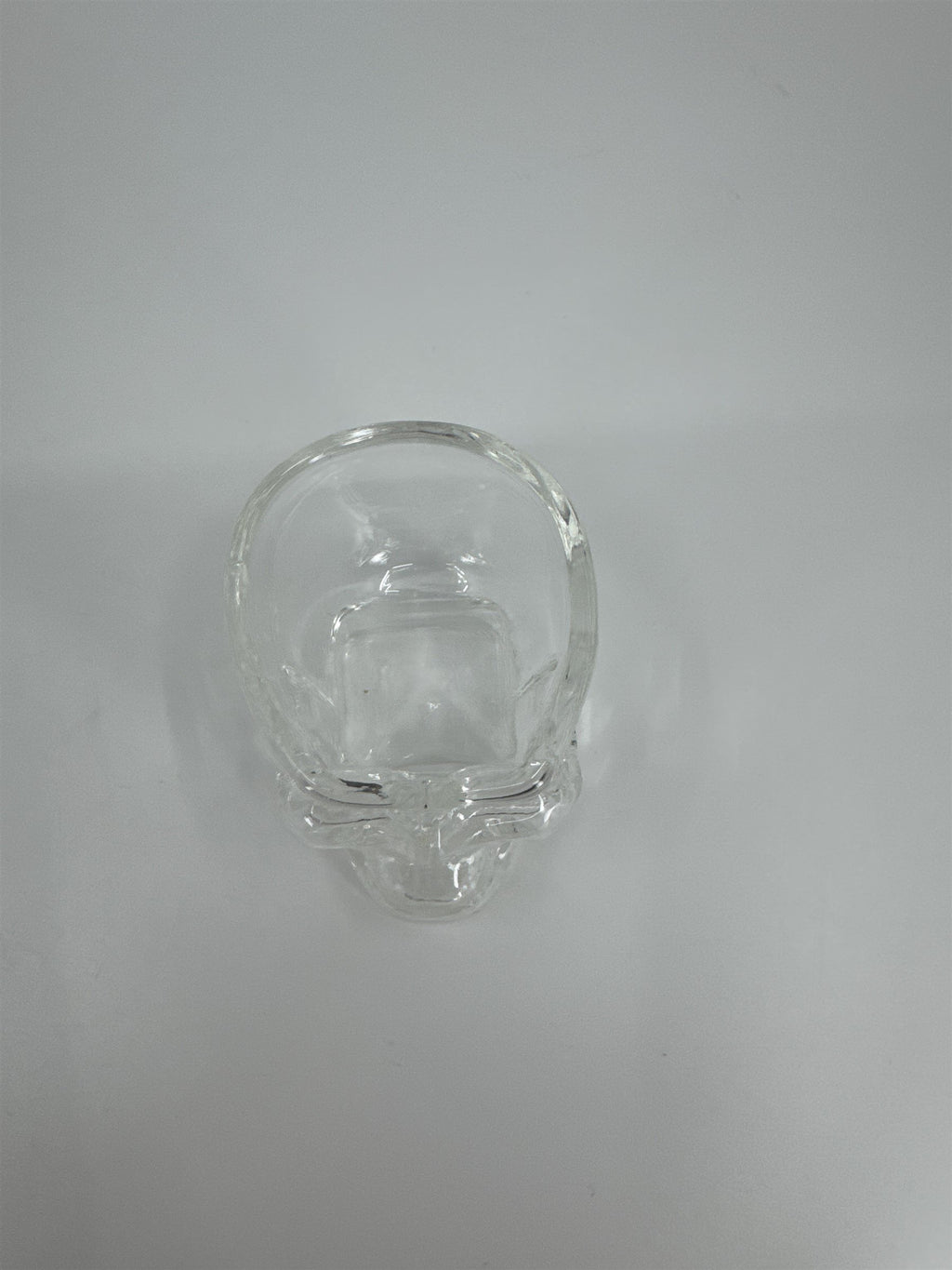 2.5" Glass Skull Halloween Decoration Paperweight Candy Holder Lidless Jar