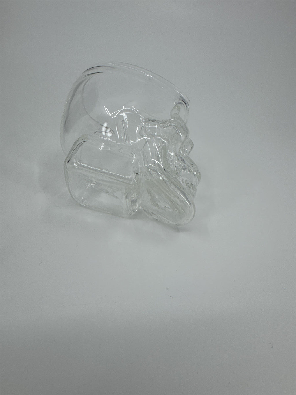 2.5" Glass Skull Halloween Decoration Paperweight Candy Holder Lidless Jar