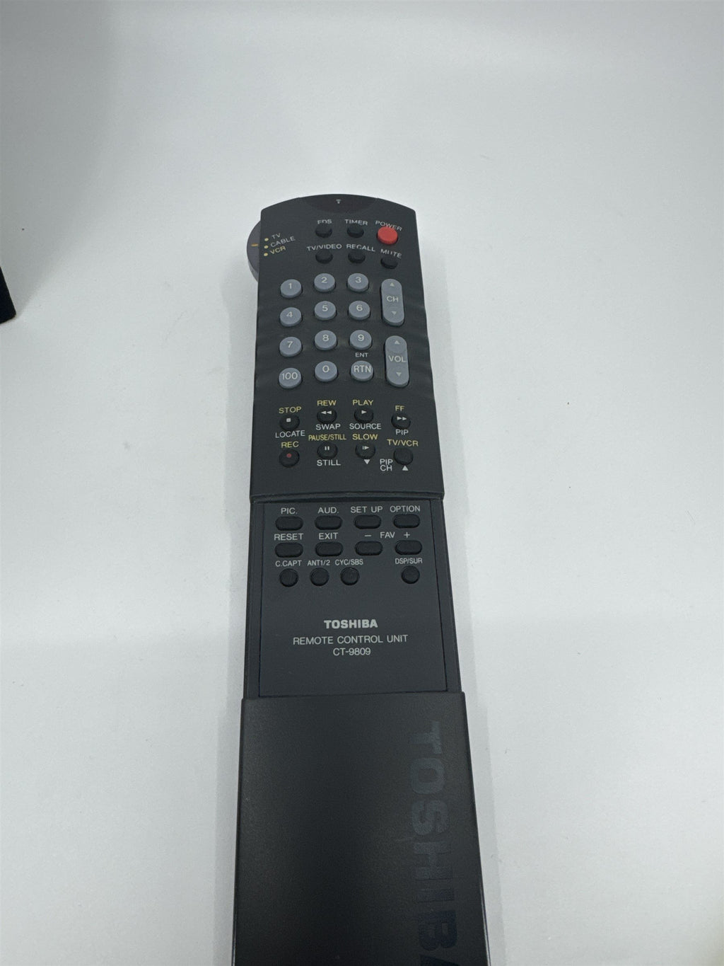 Vintage Toshiba Remote Control Unit CT-9809 TV/Cable/VCR