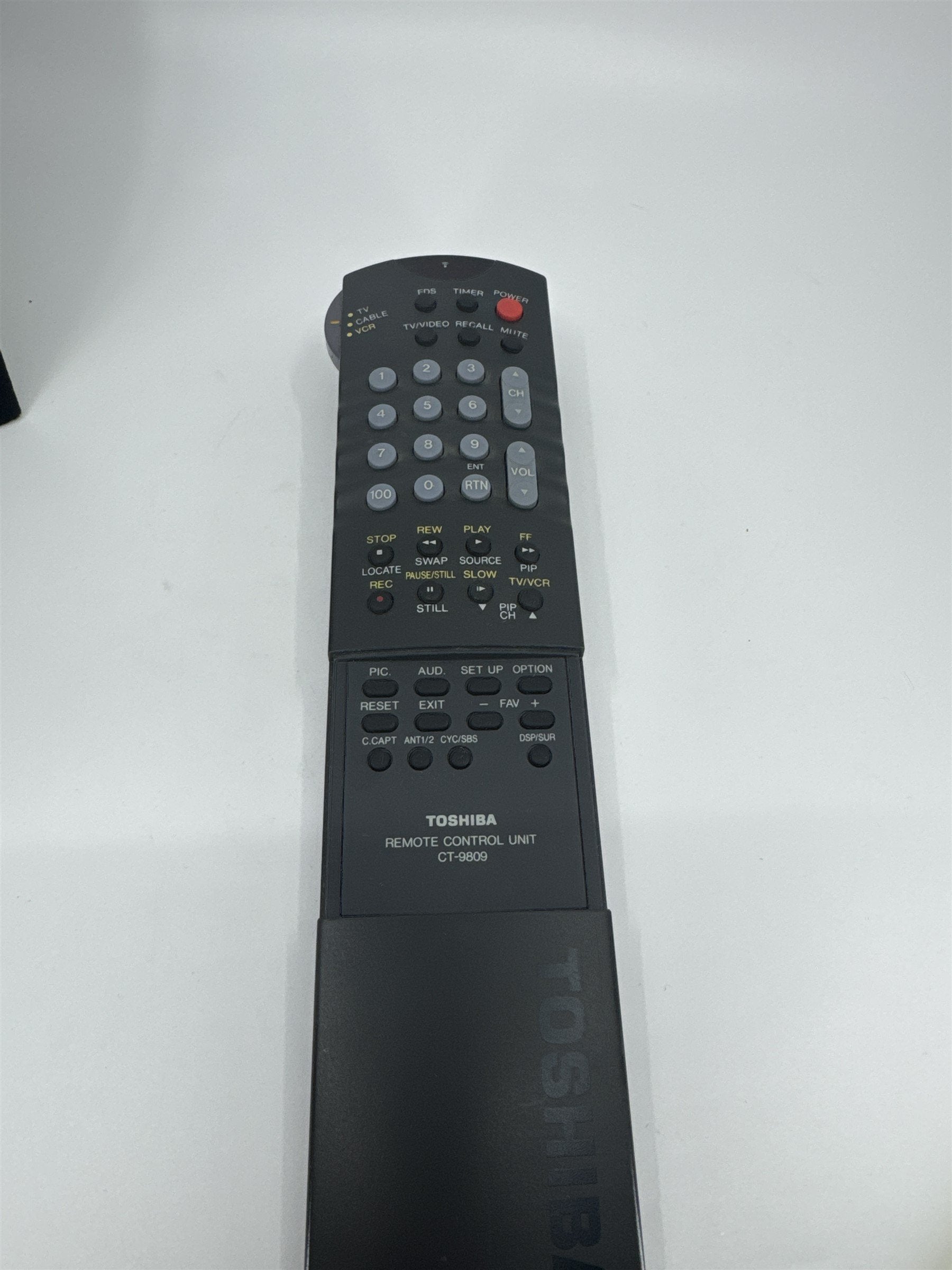 Vintage Toshiba Remote Control Unit CT-9809 TV/Cable/VCR